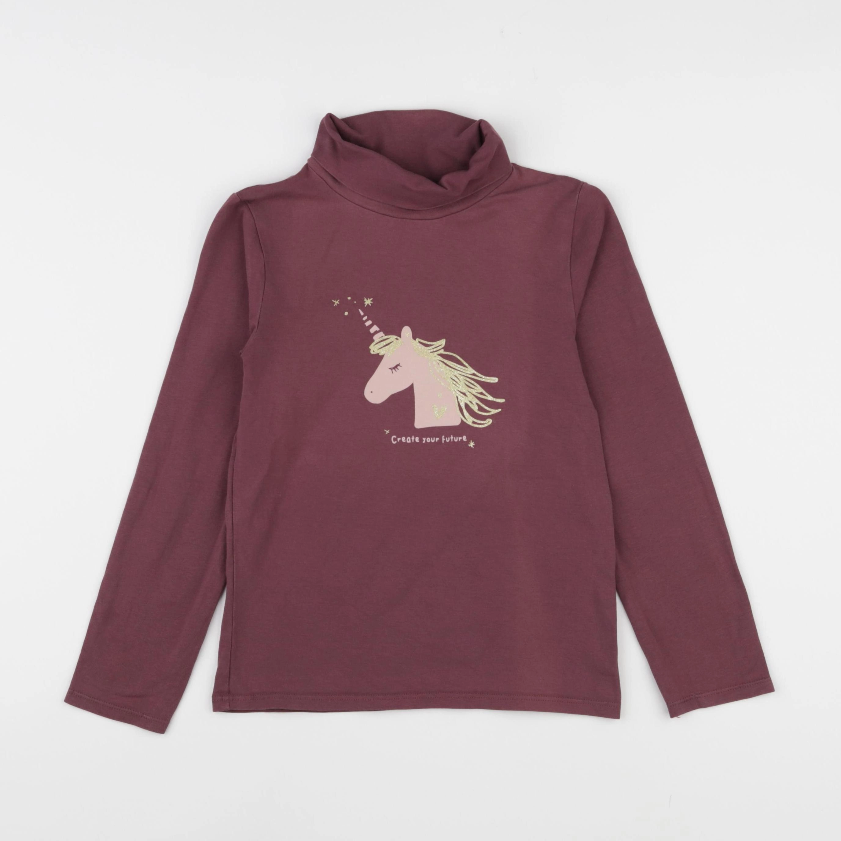 Vertbaudet - sous-pull violet - 8 ans