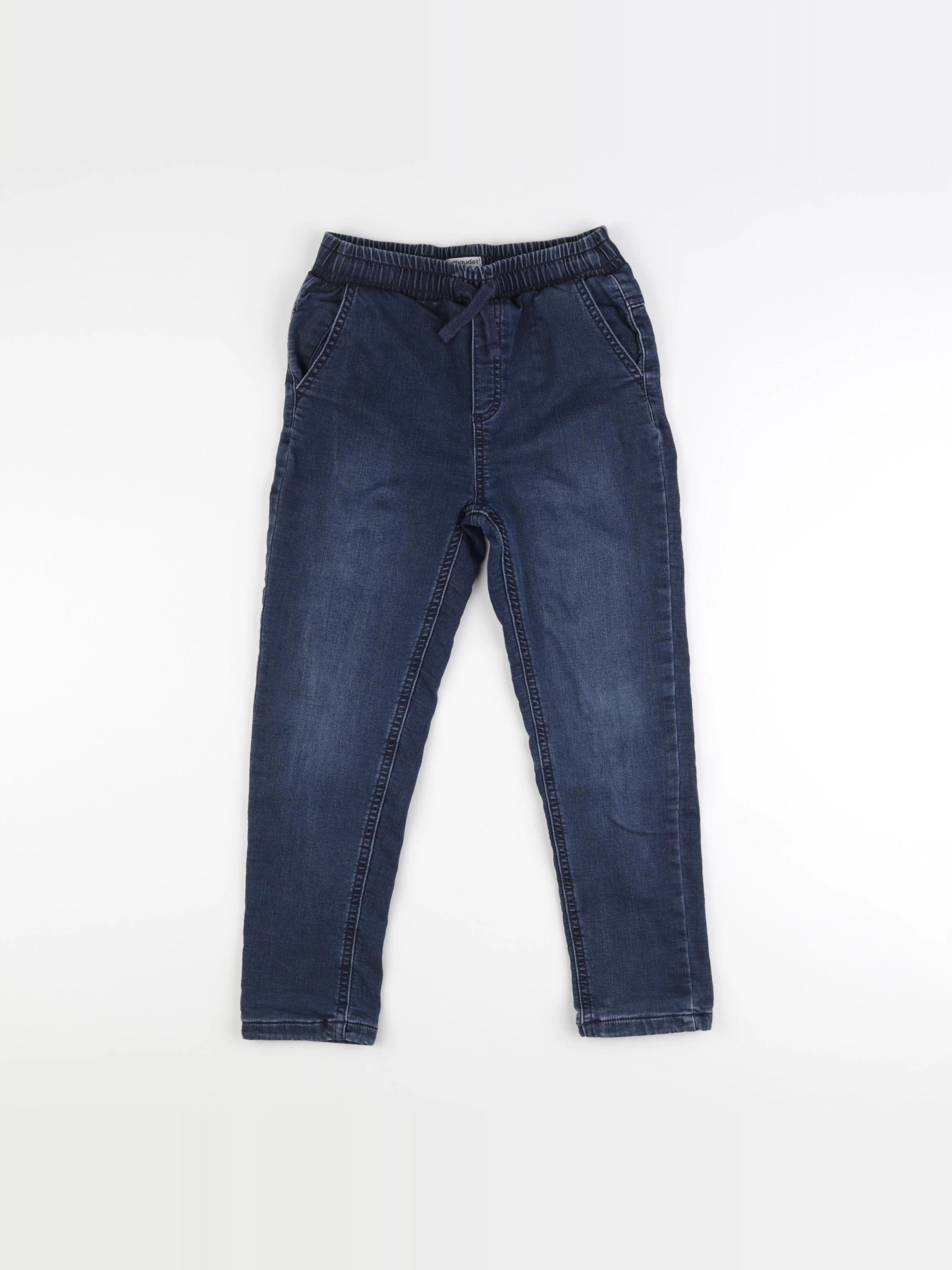 Vertbaudet - jean doublé bleu - 8 ans