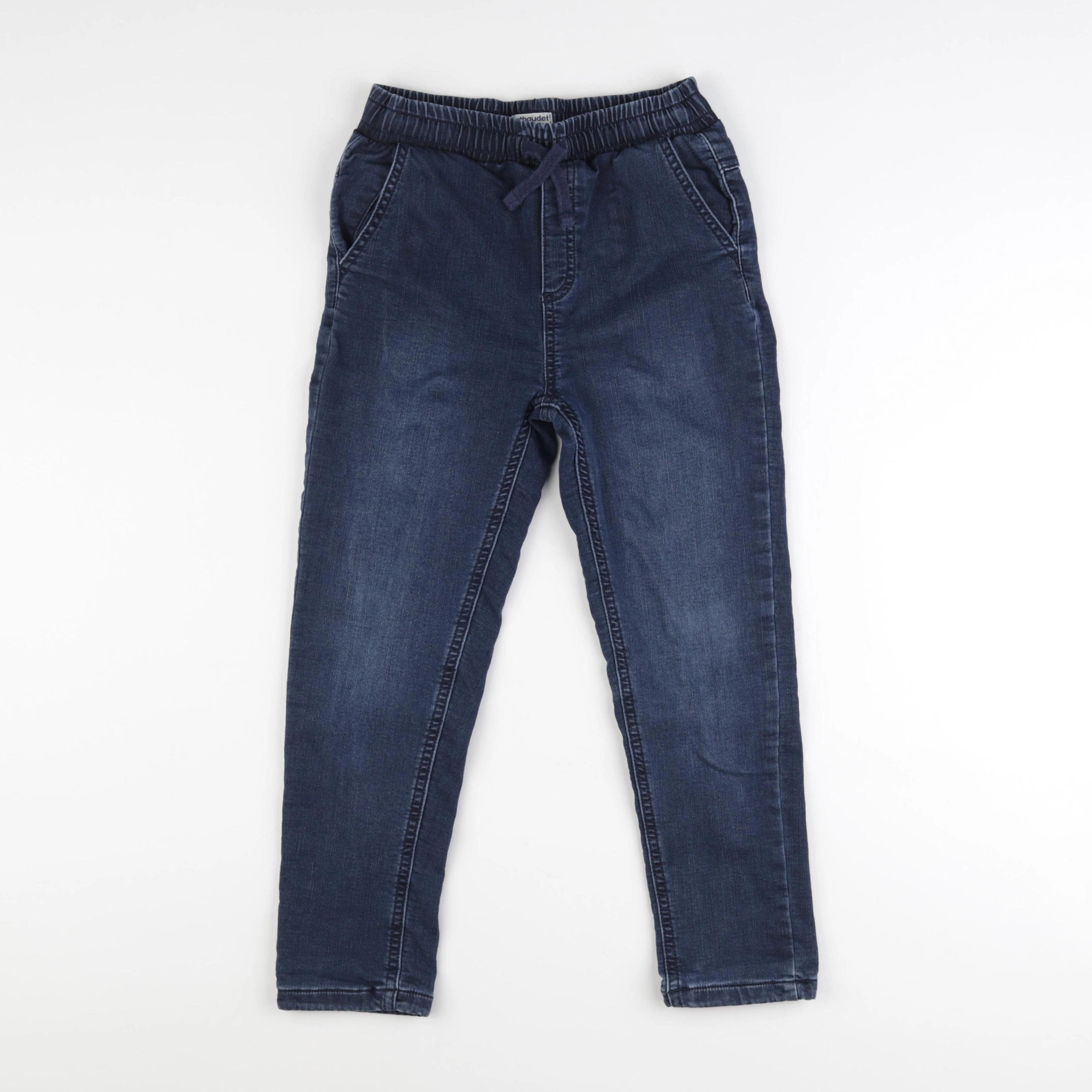 Vertbaudet - jean doublé bleu - 8 ans