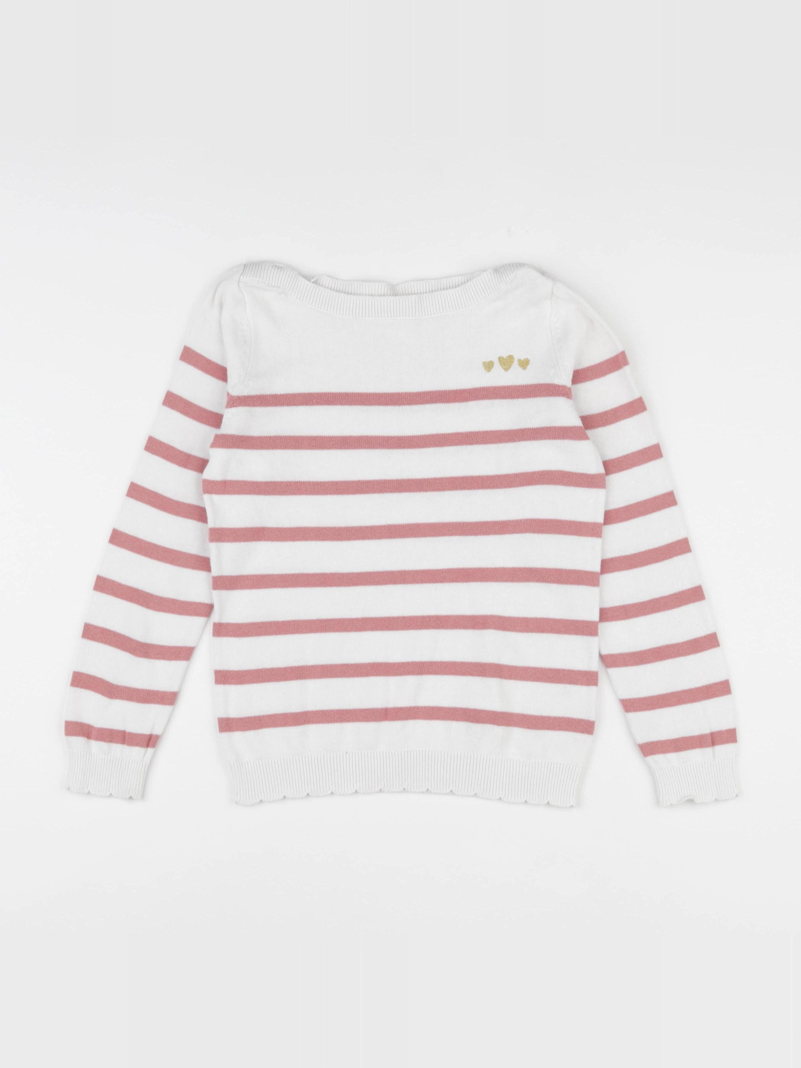 Vertbaudet - pull blanc - 8 ans
