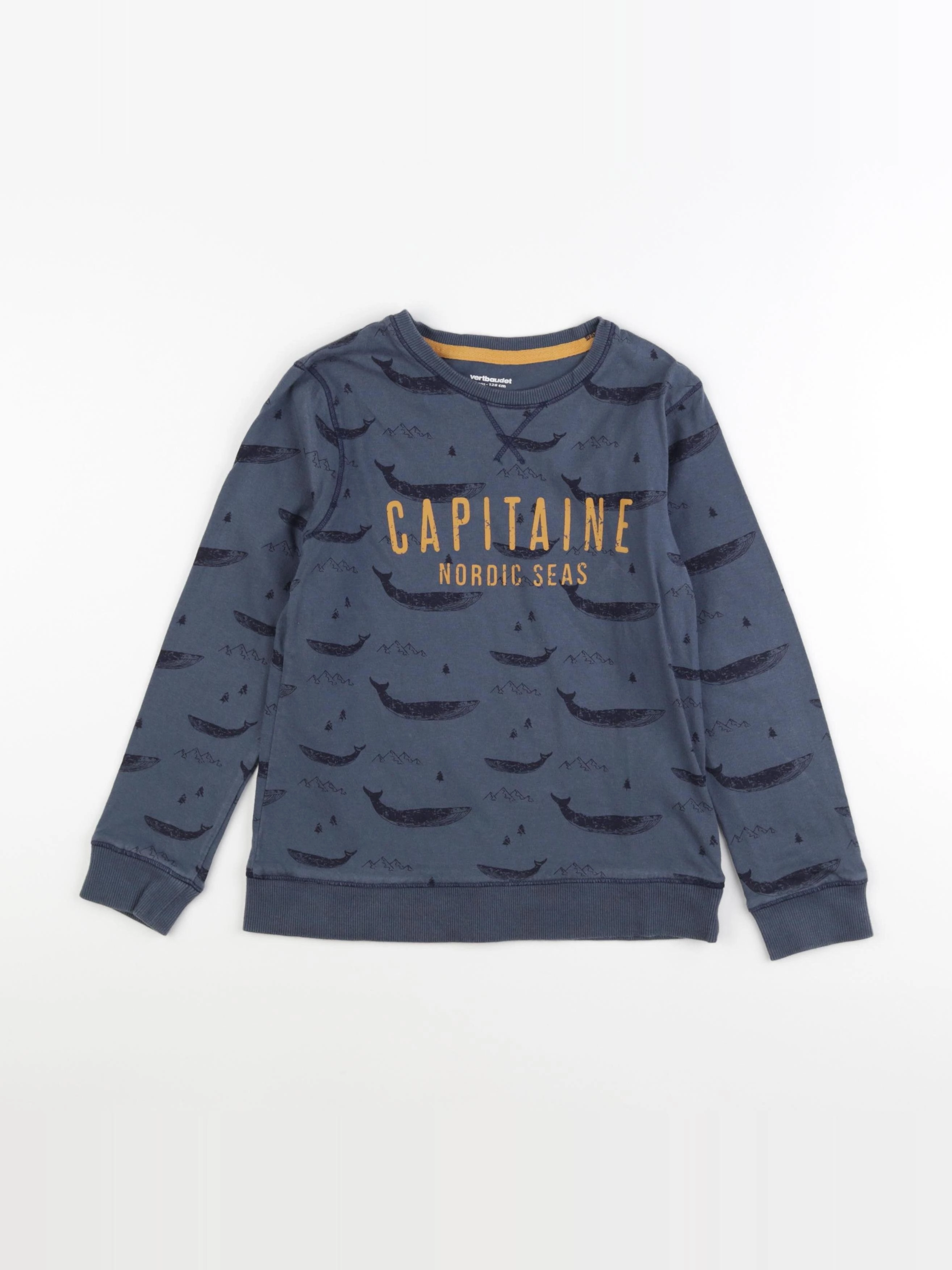 Vertbaudet - tee-shirt bleu - 8 ans