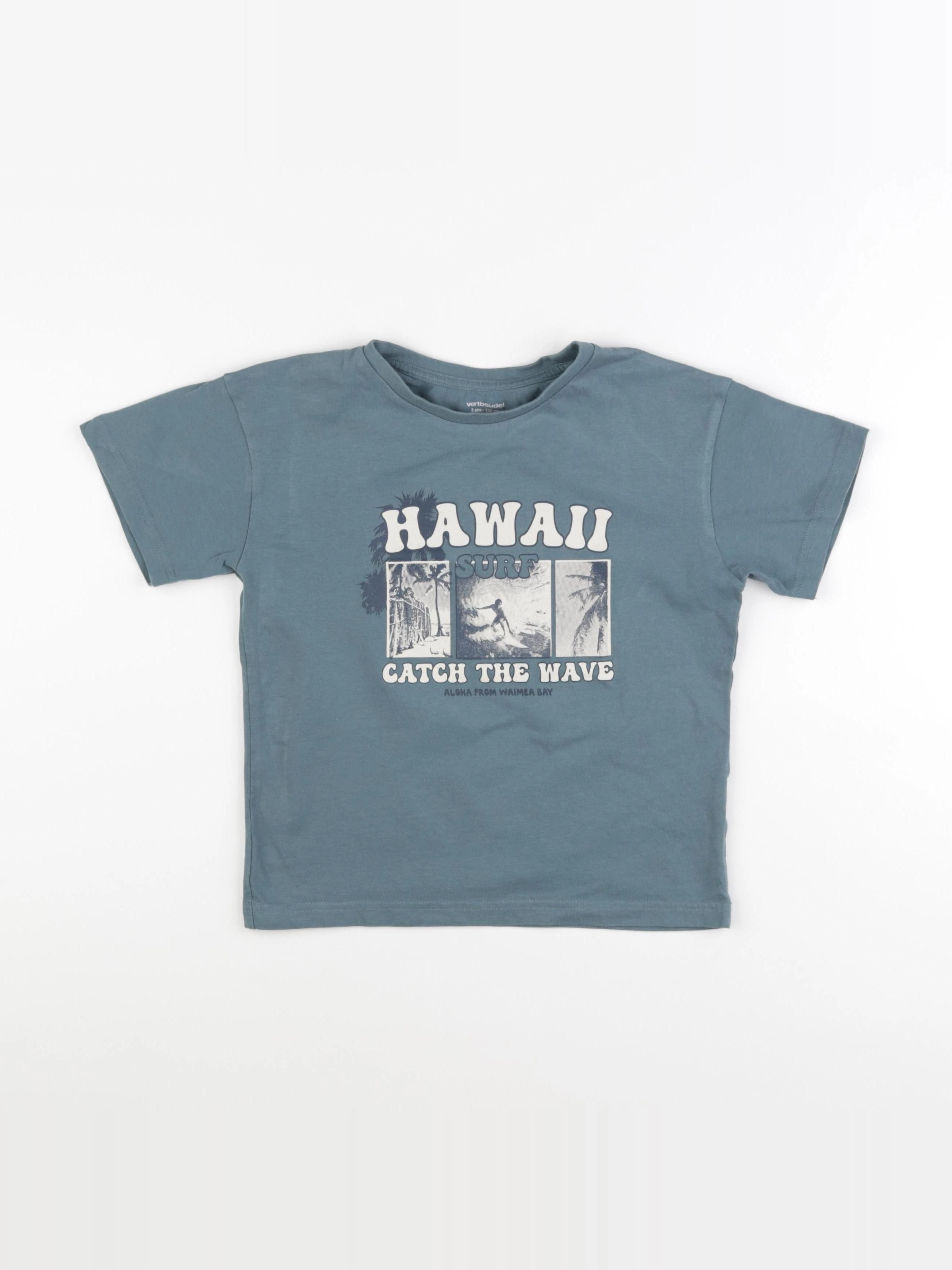 Vertbaudet - tee-shirt vert - 8 ans