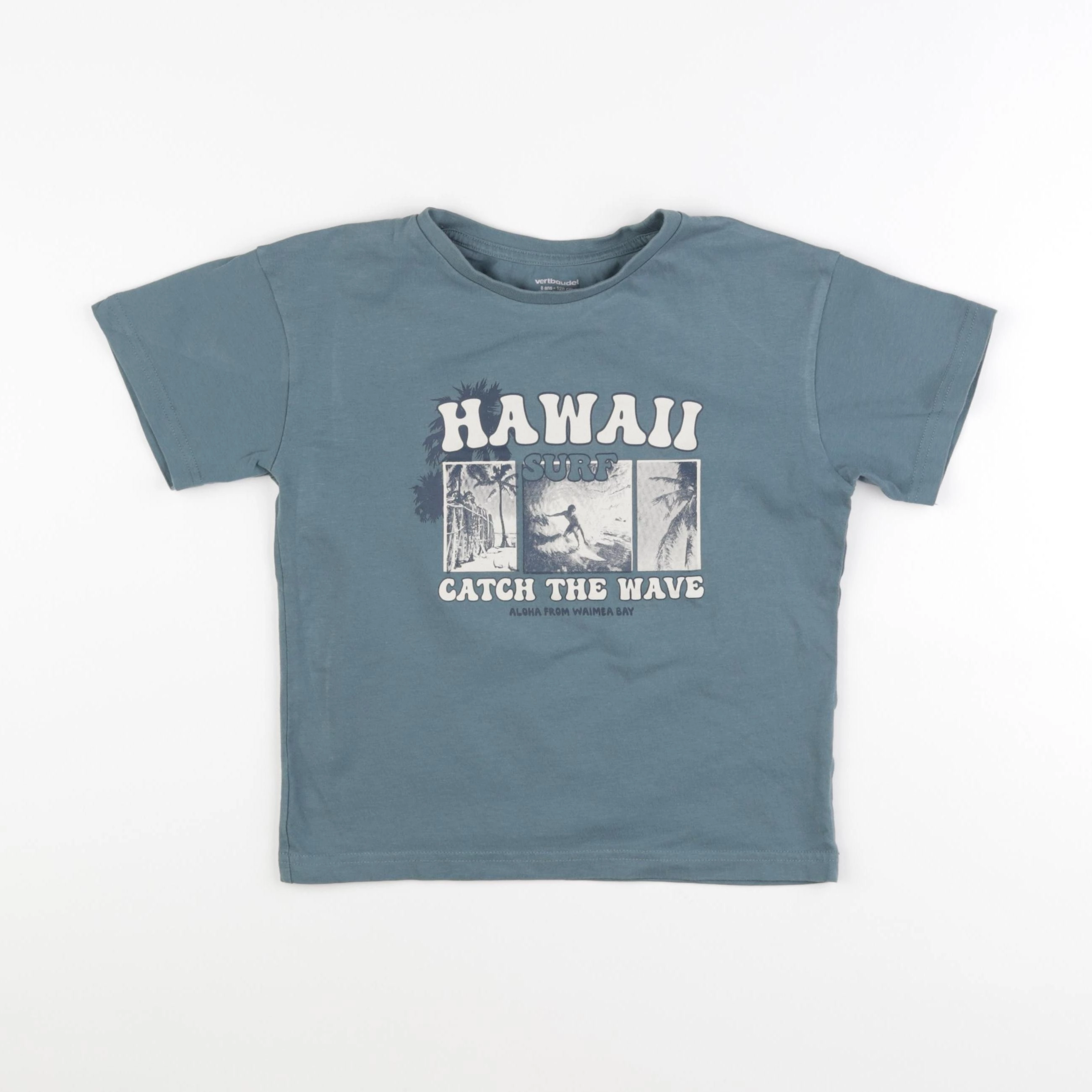 Vertbaudet - tee-shirt vert - 8 ans