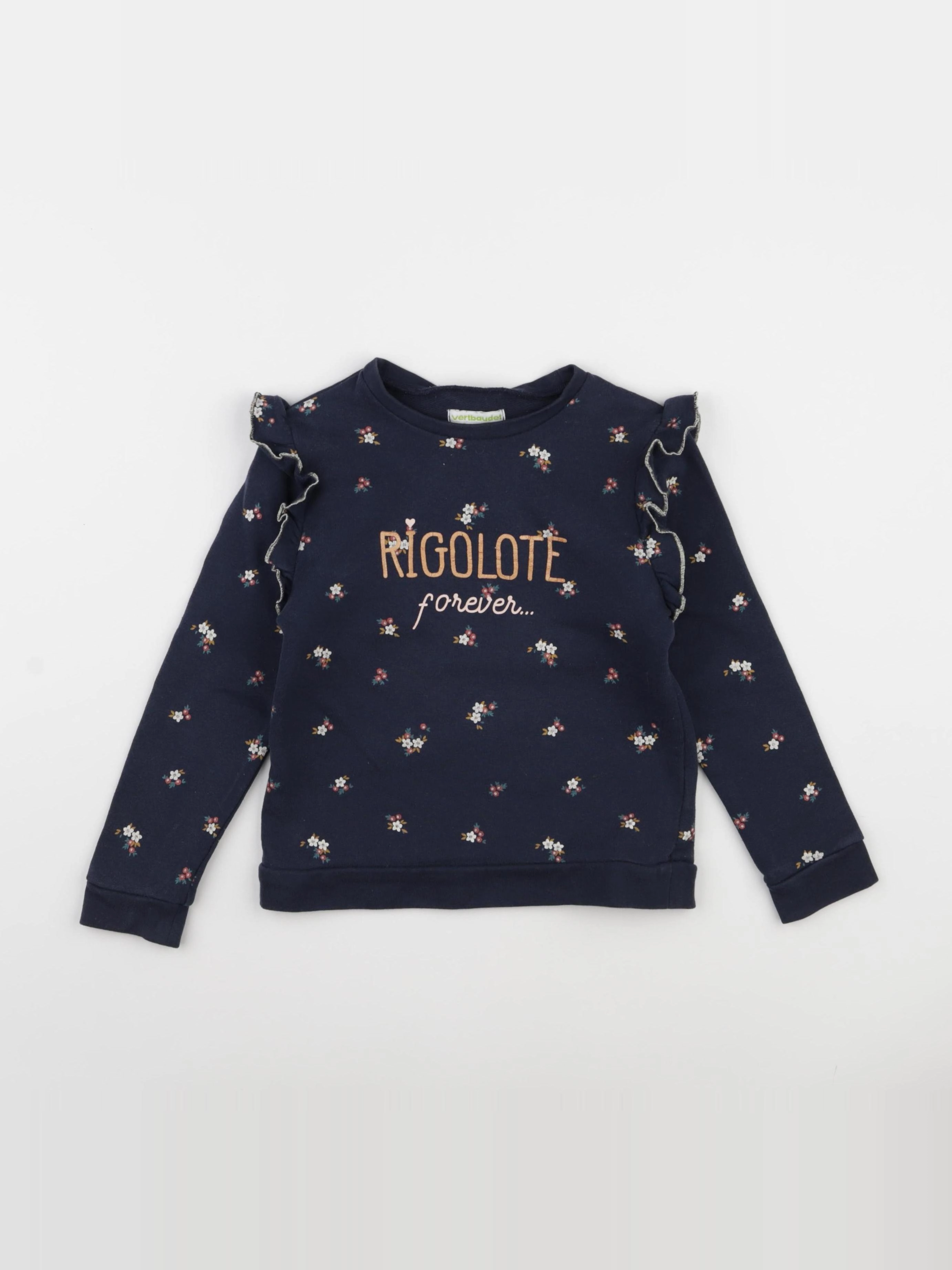 Vertbaudet - sweat bleu - 6 ans