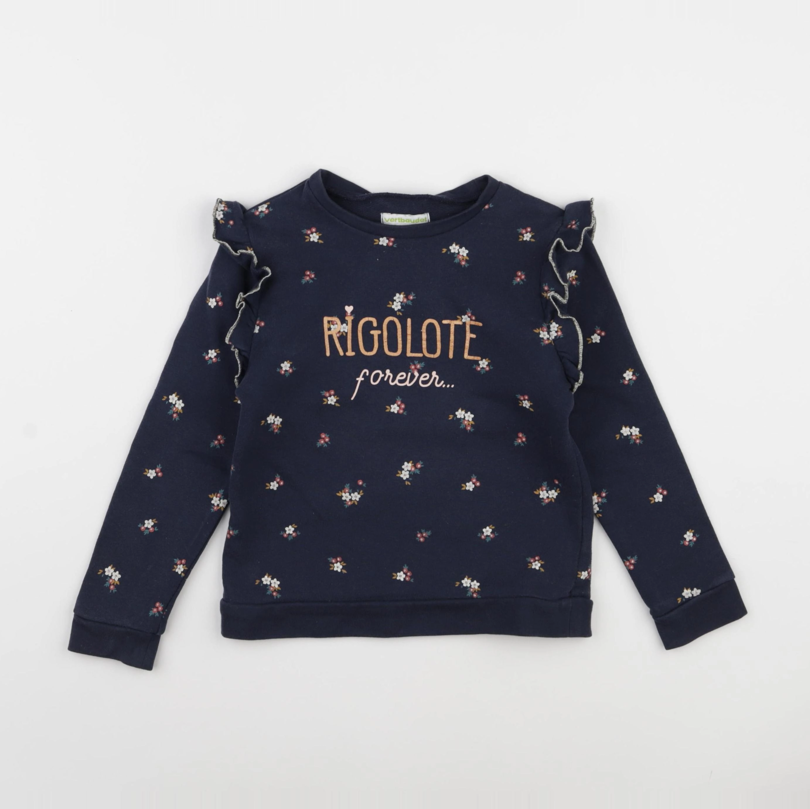 Vertbaudet - sweat bleu - 6 ans