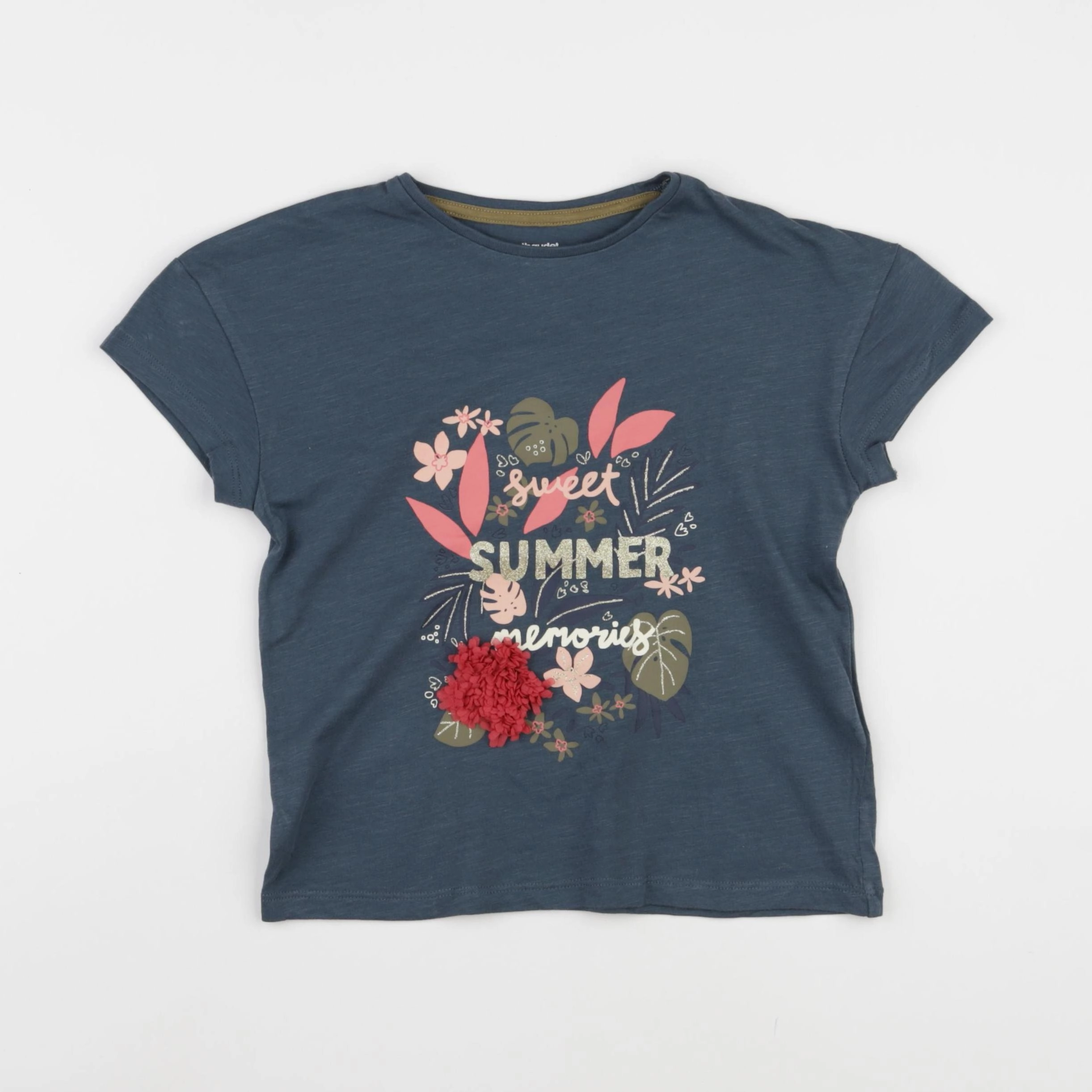 Vertbaudet - tee-shirt bleu - 6 ans