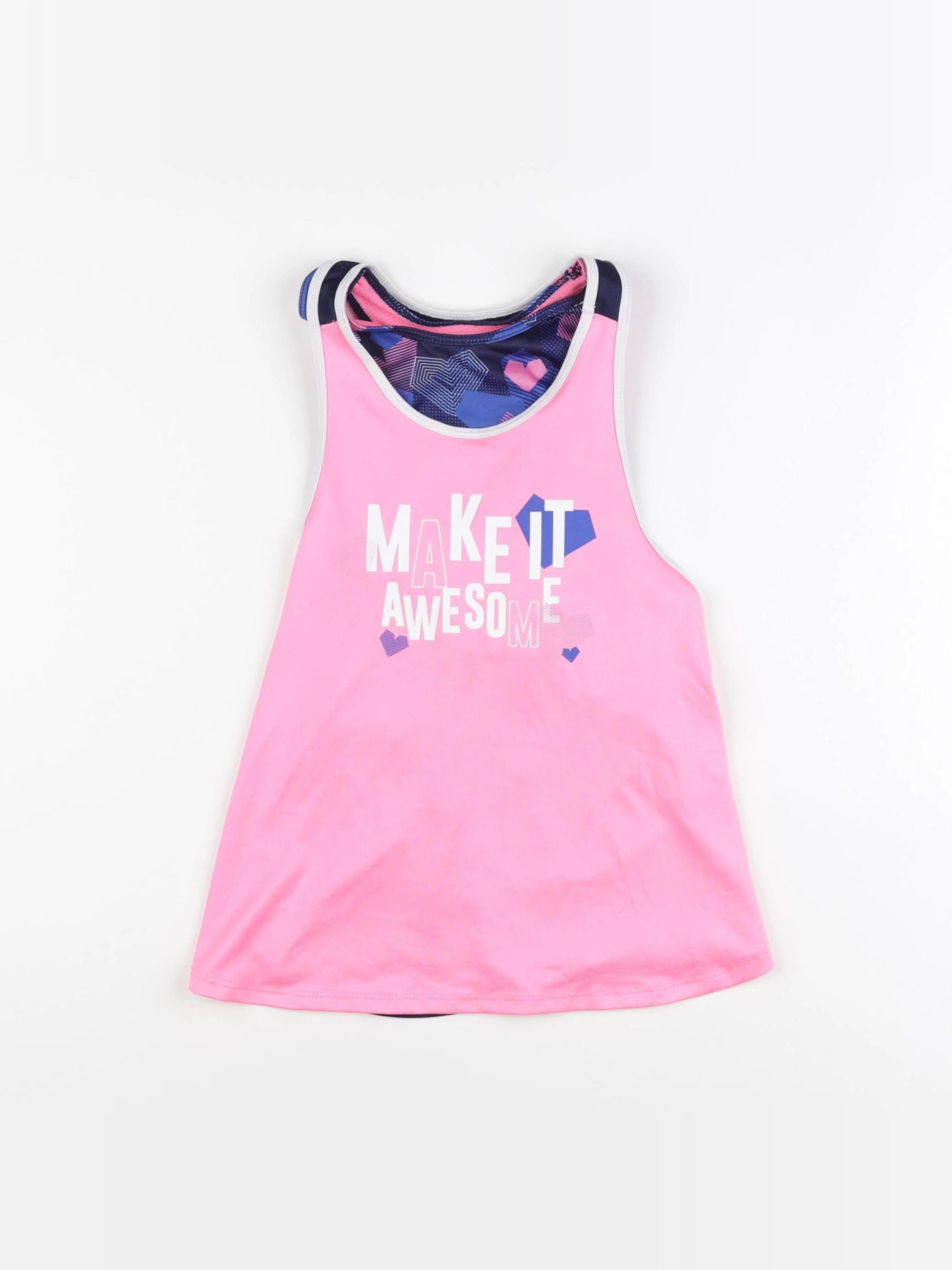 Zara - débardeur rose fluo - 8/9 ans
