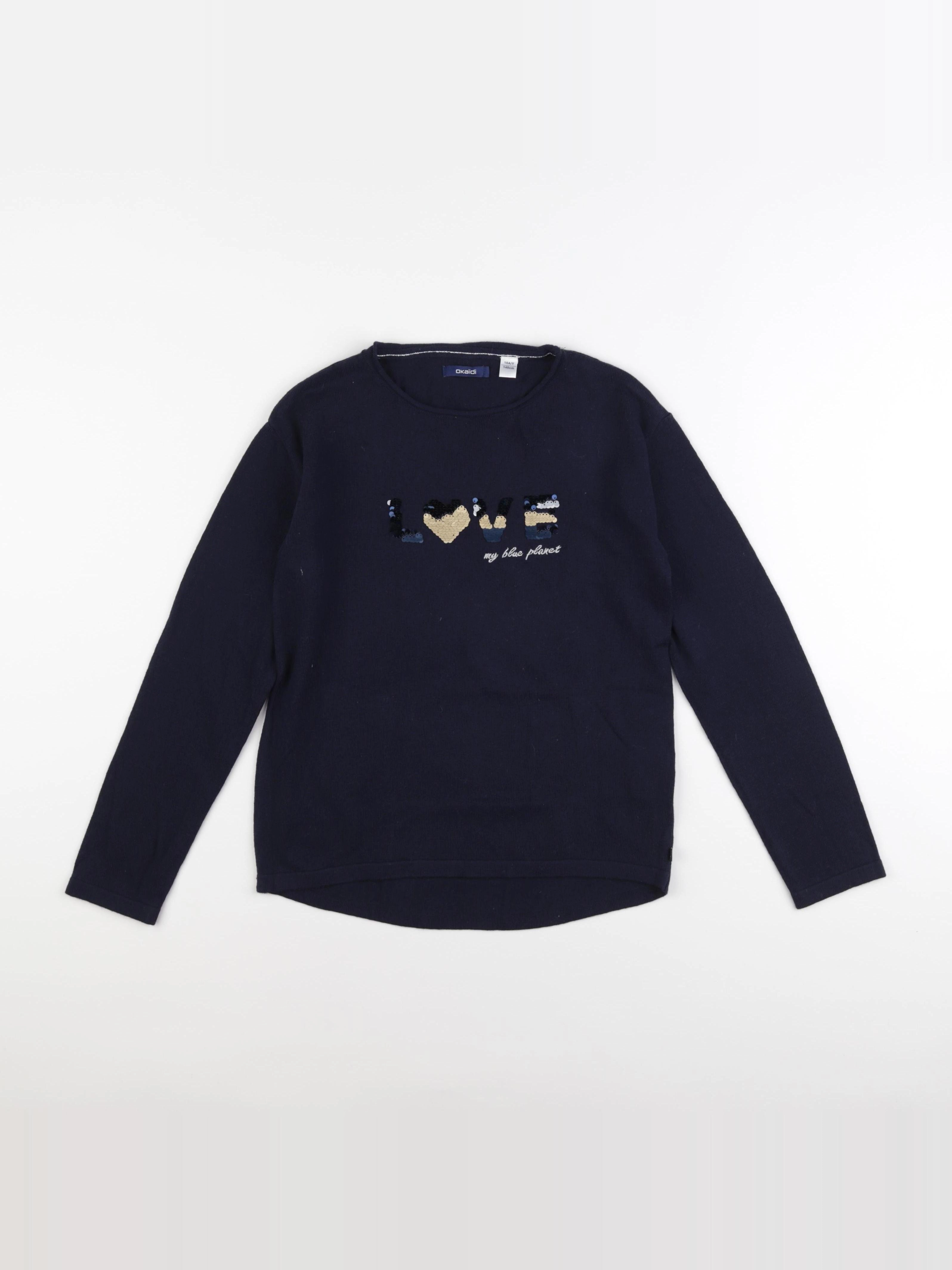 Okaidi - pull bleu - 10 ans