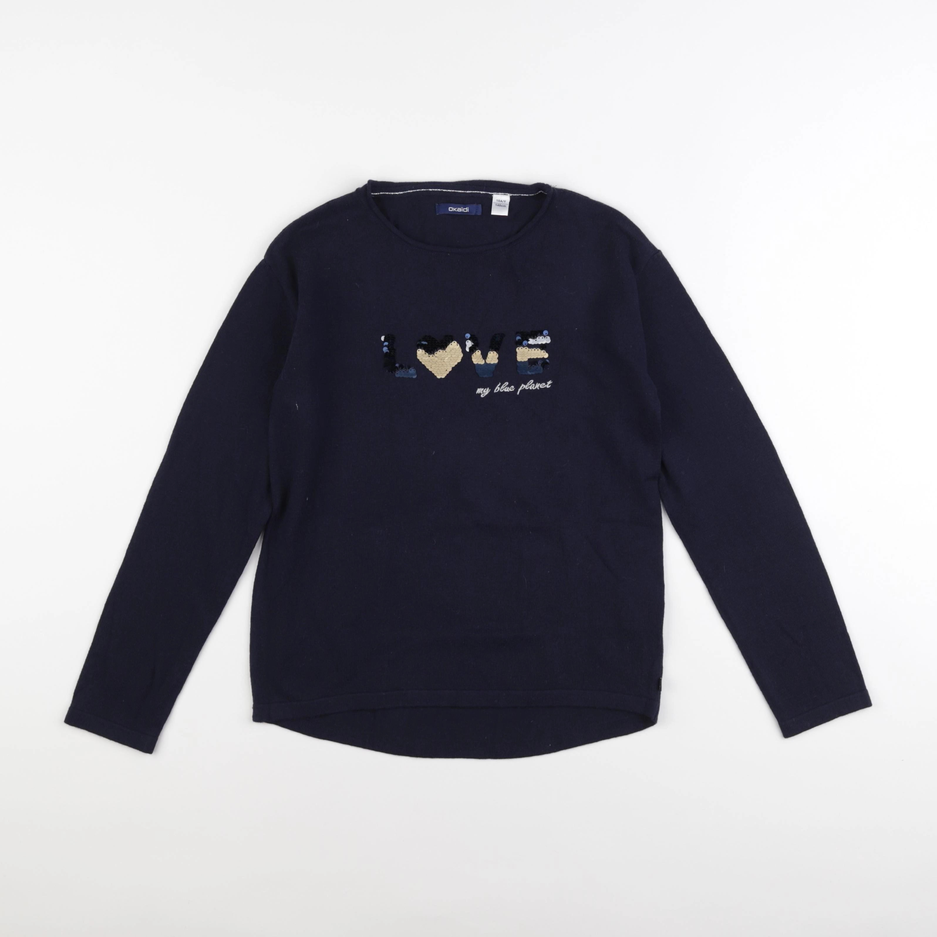 Okaidi - pull bleu - 10 ans