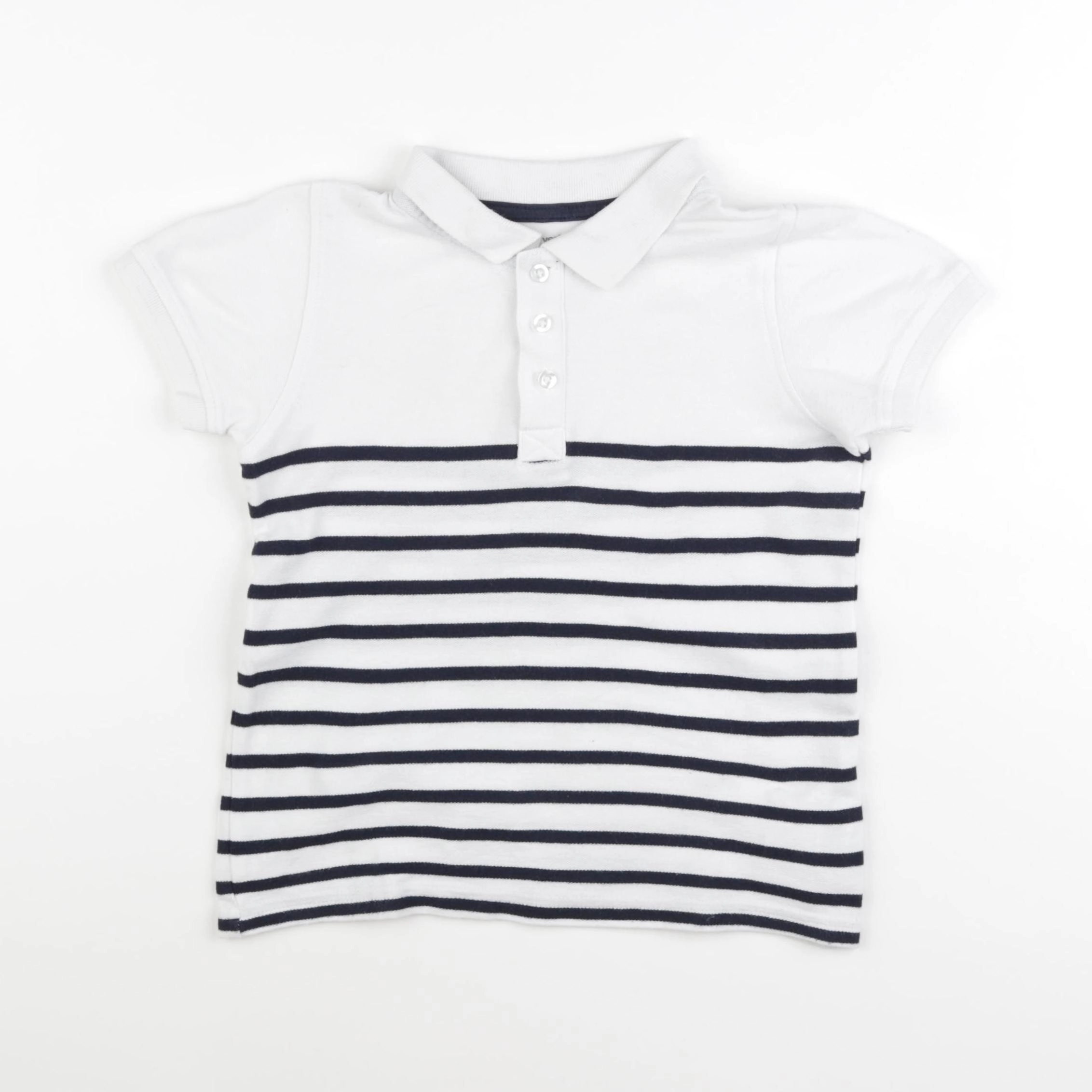Vertbaudet - polo blanc - 8 ans