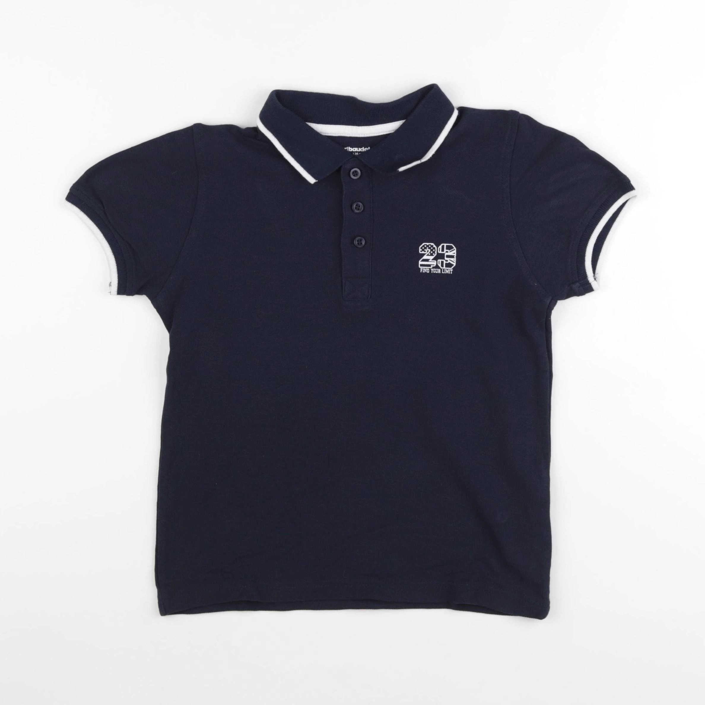 Vertbaudet - polo bleu - 8 ans