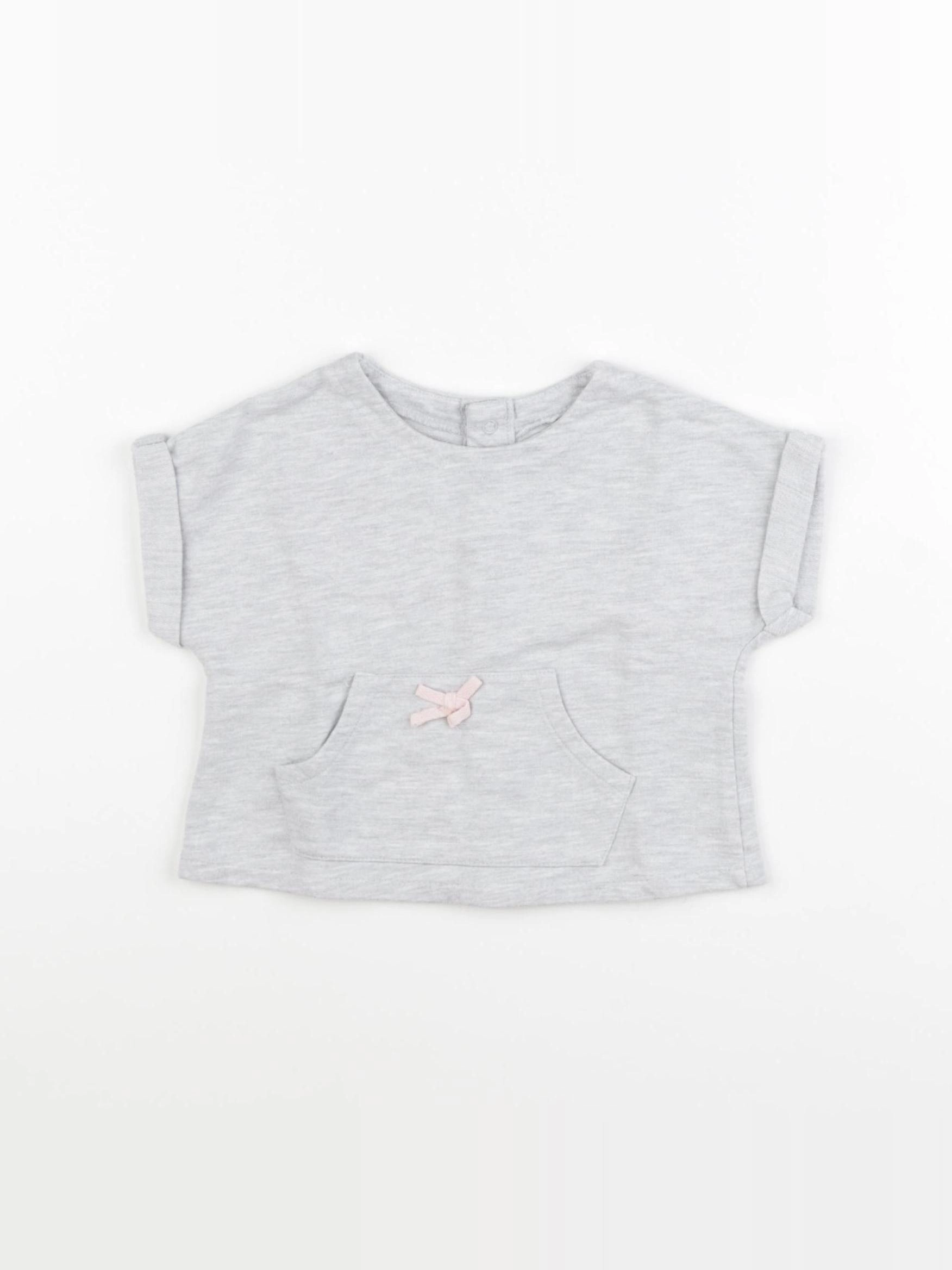 Vertbaudet - tee-shirt gris - 12 mois