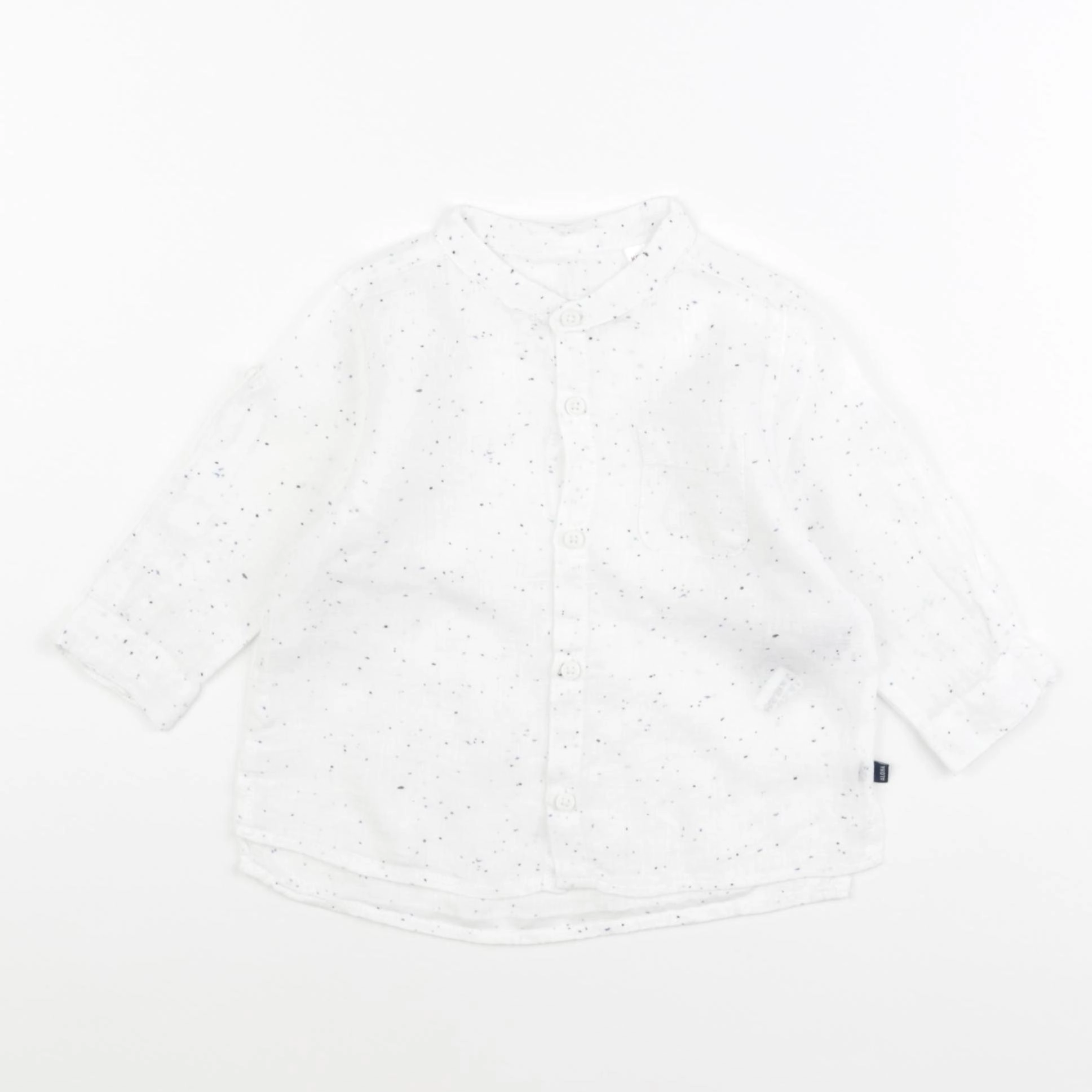 Zara - chemise blanc, bleu - 3/6 mois