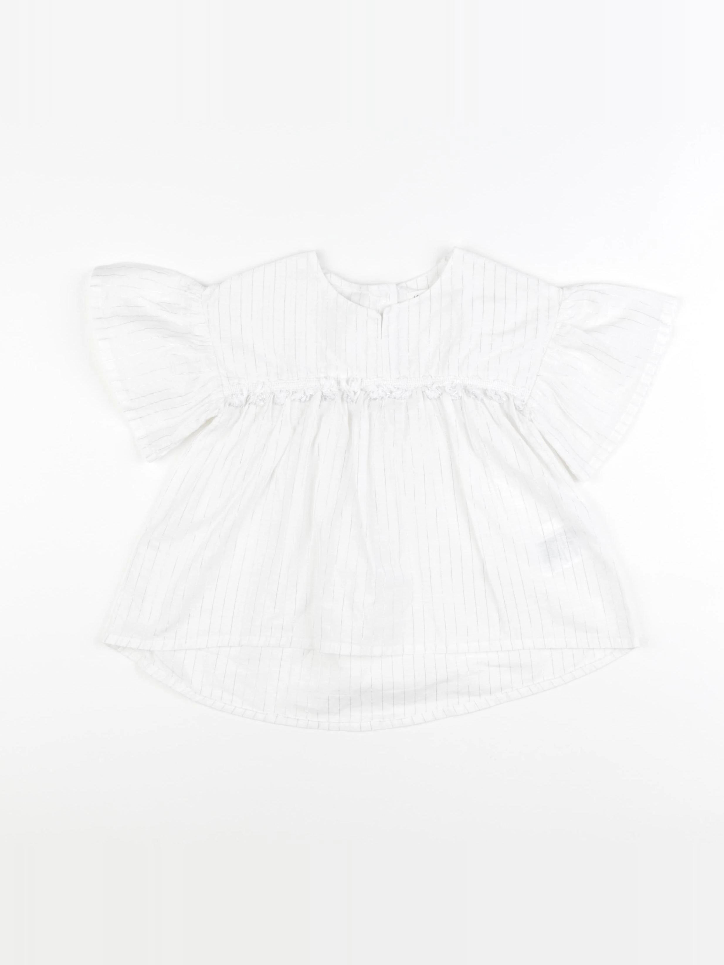 H&M - blouse blanc, argent - 2/3 ans