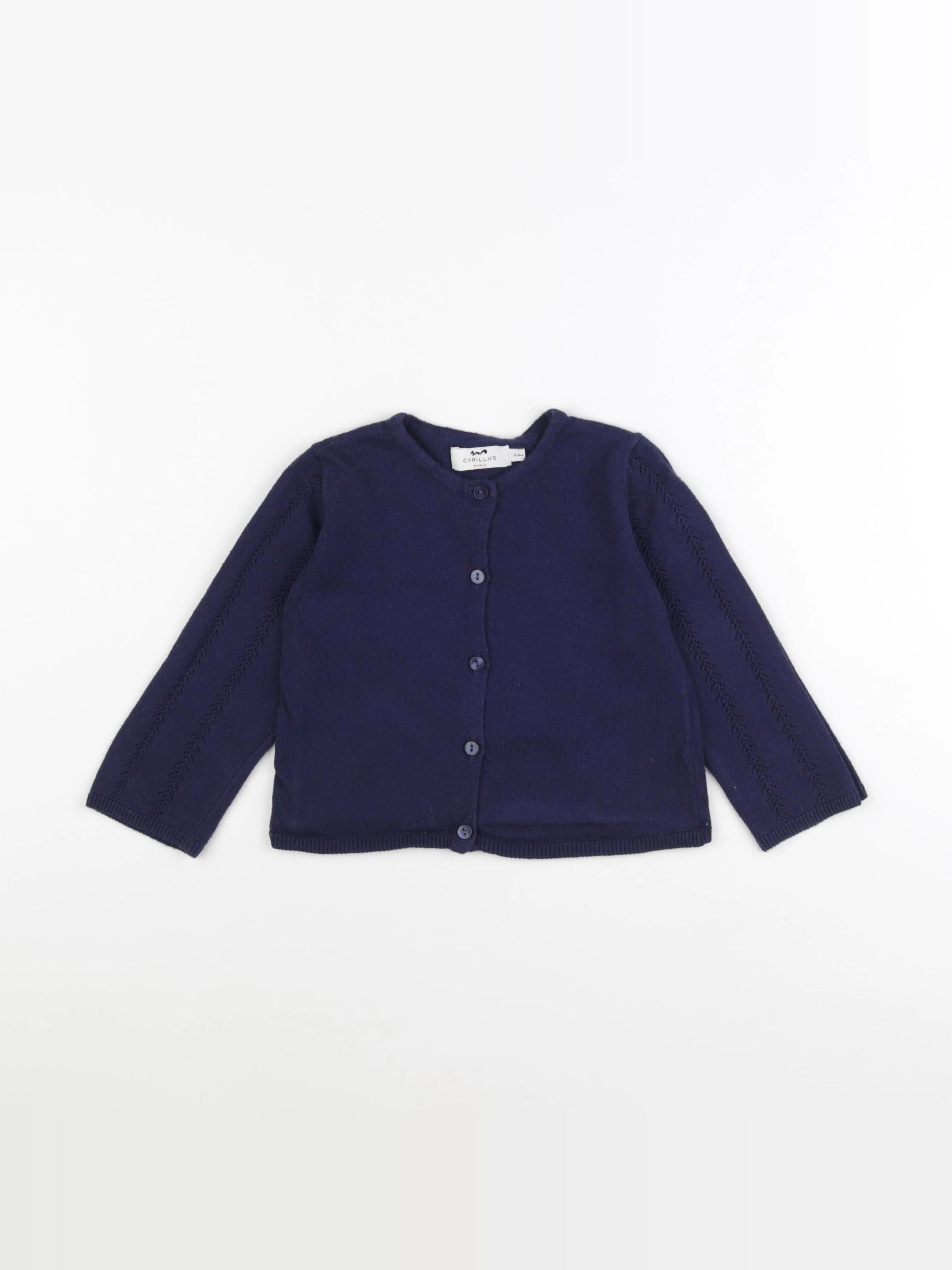 Cyrillus - gilet bleu - 24 mois