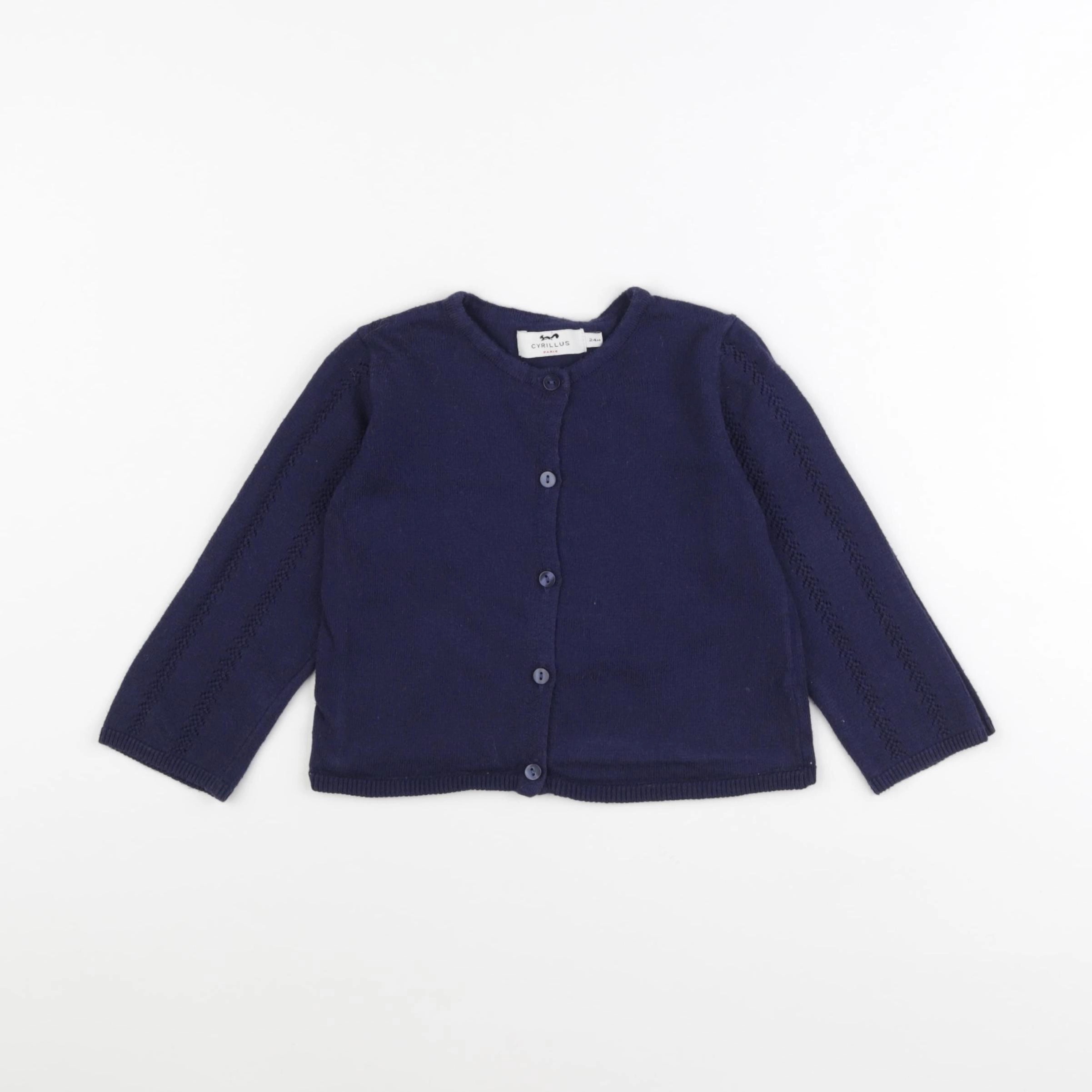 Cyrillus - gilet bleu - 24 mois