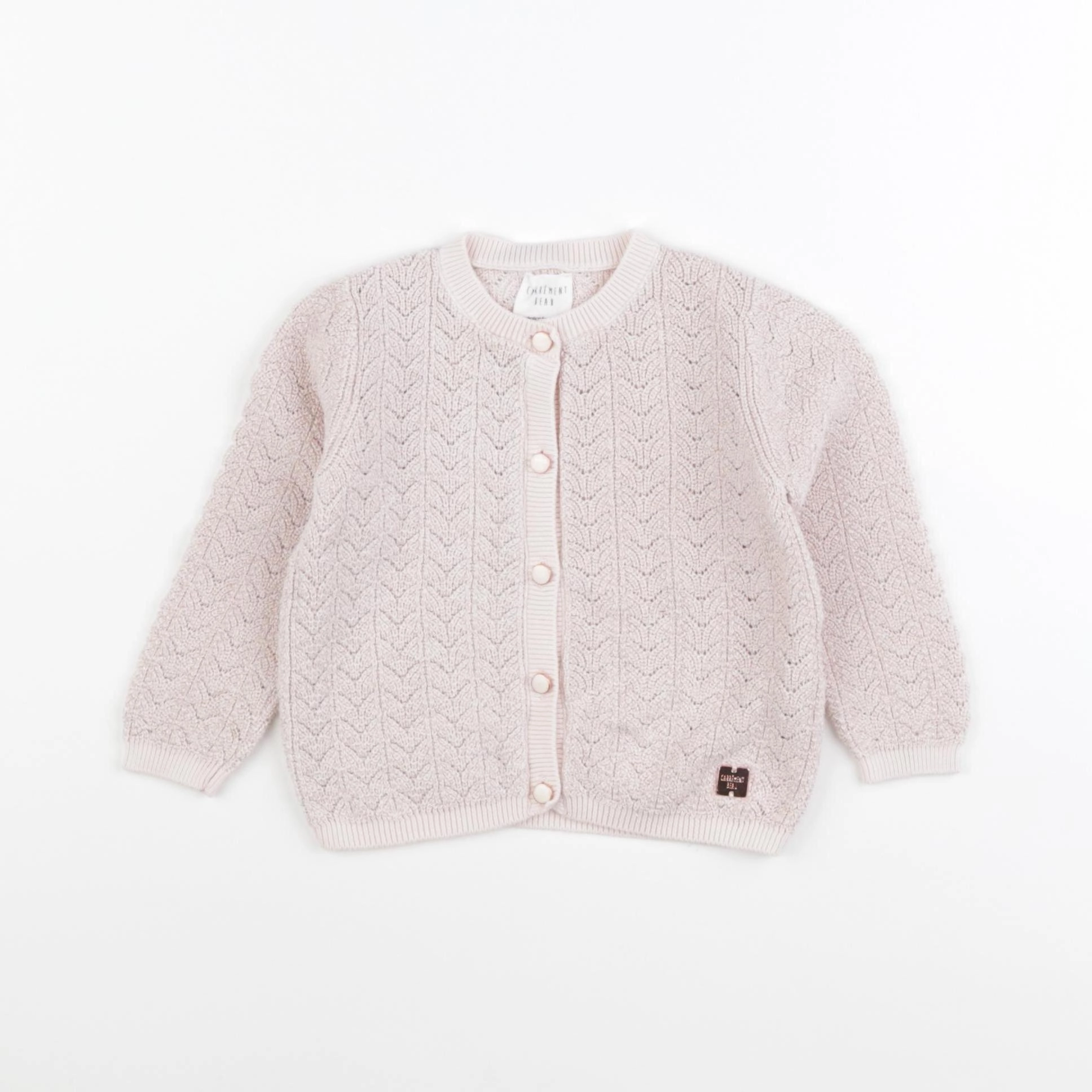 Carrément Beau - gilet rose, bronze - 18 mois