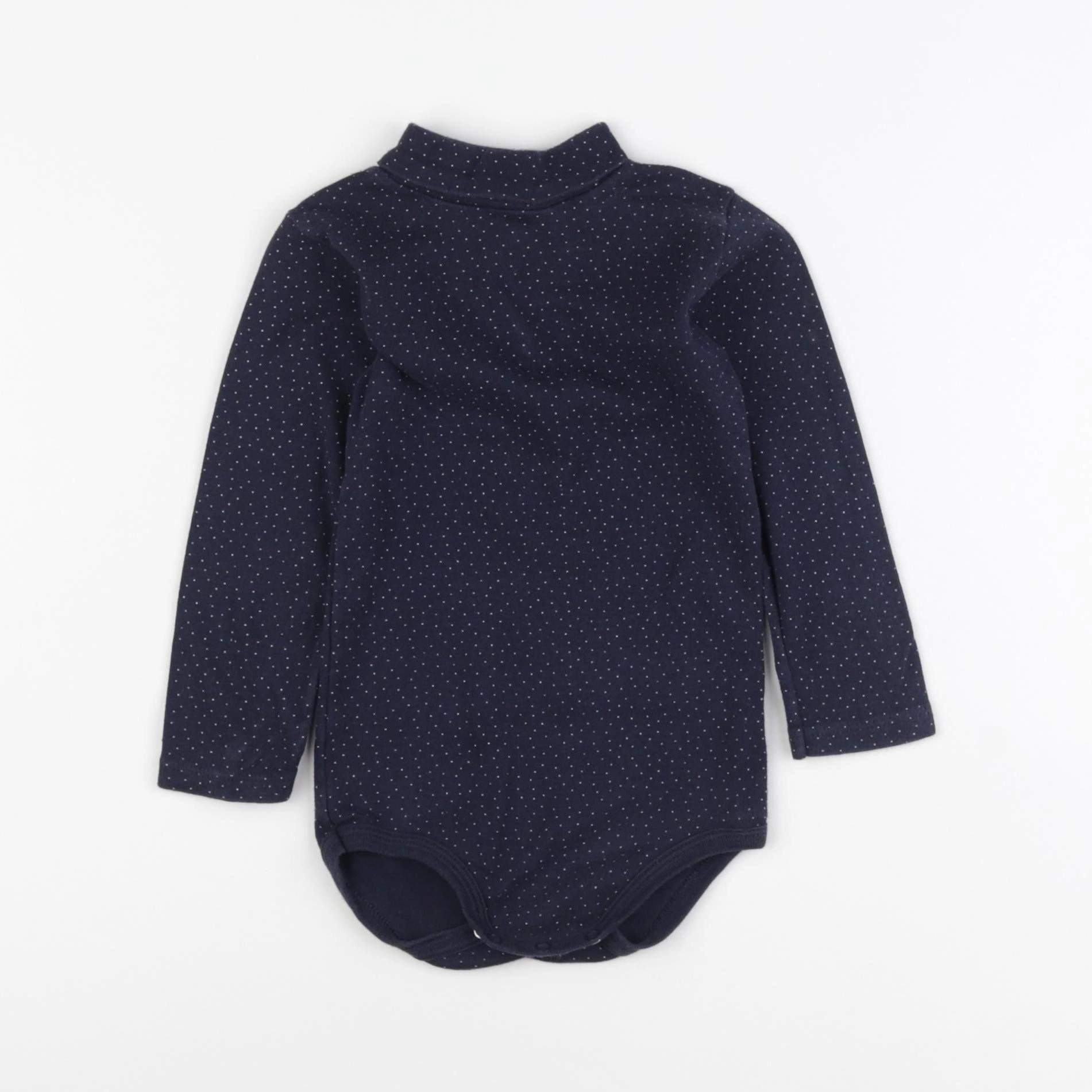 Petit Bateau - body à col bleu - 18 mois