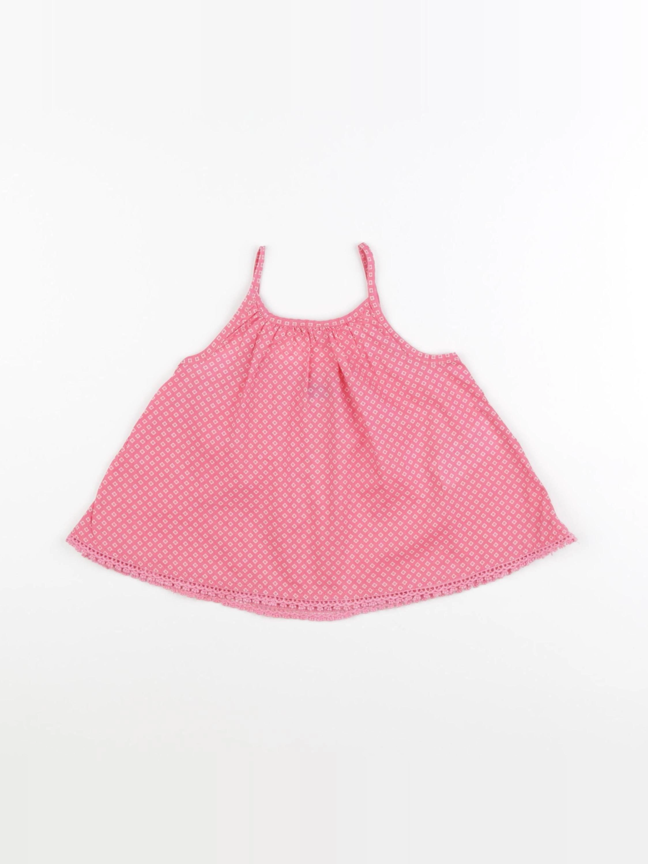 Vertbaudet - blouse rose - 2 ans