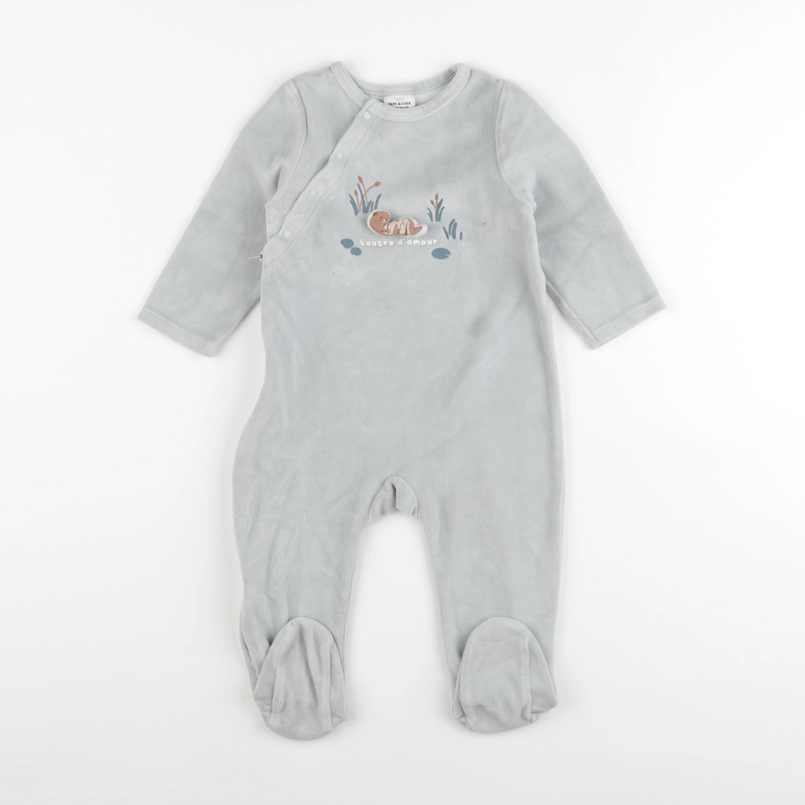 Tape à l'oeil - pyjama velours bleu - 18 mois