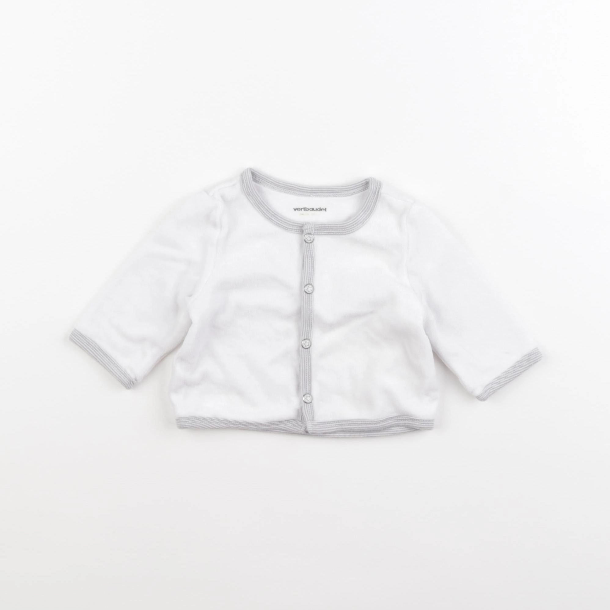 Vertbaudet - gilet blanc - 3 mois