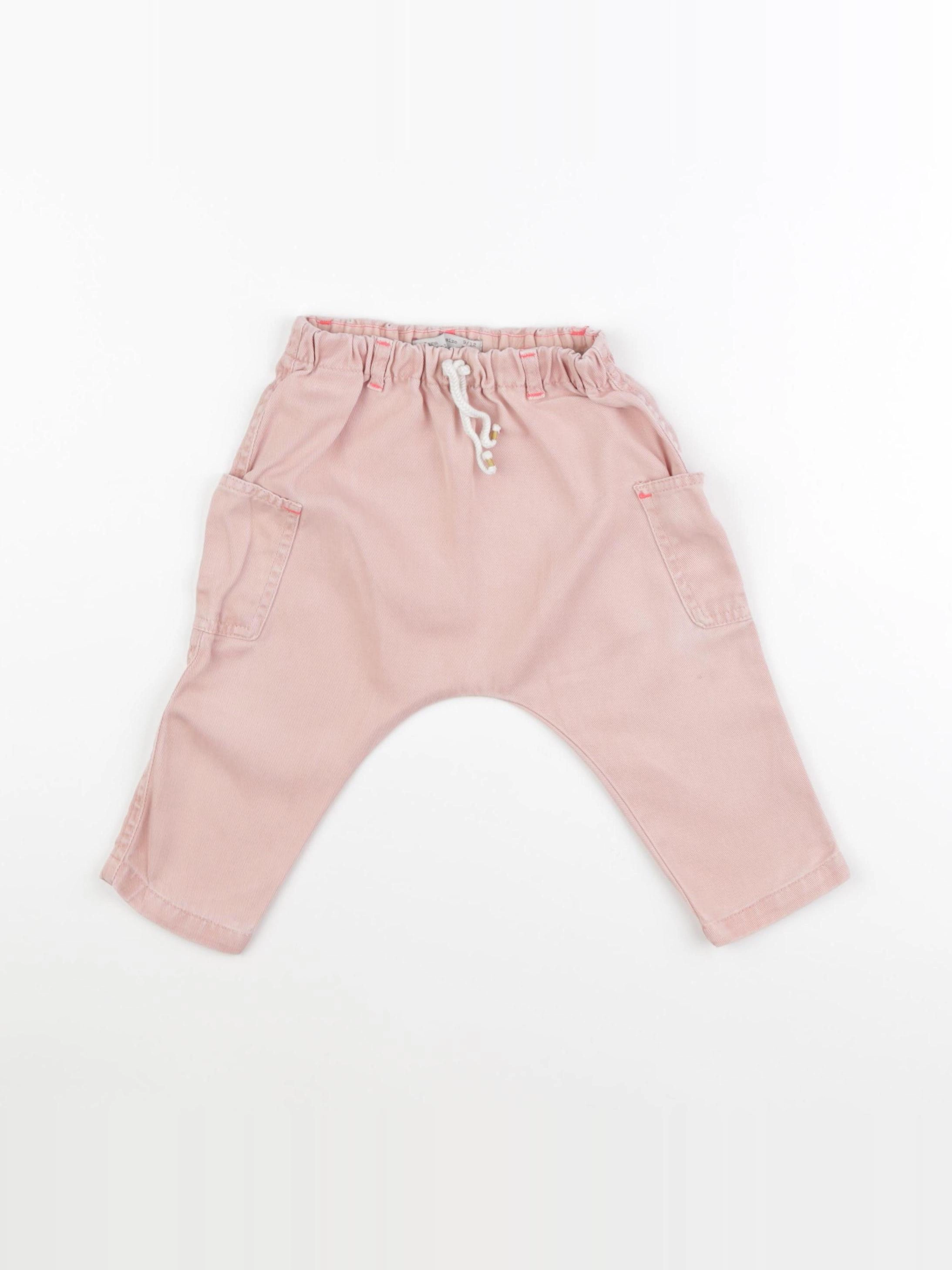 Zara - sarouel rose - 9/12 mois