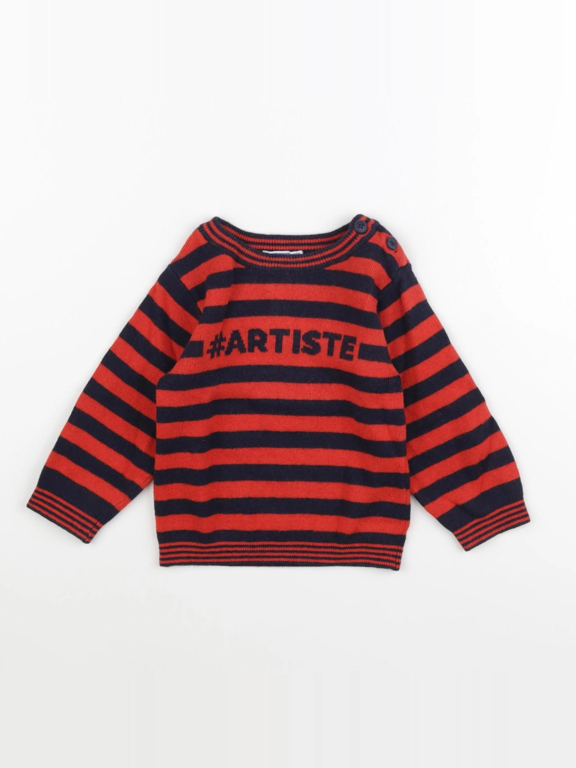 Jacadi - pull rouge - 18 mois