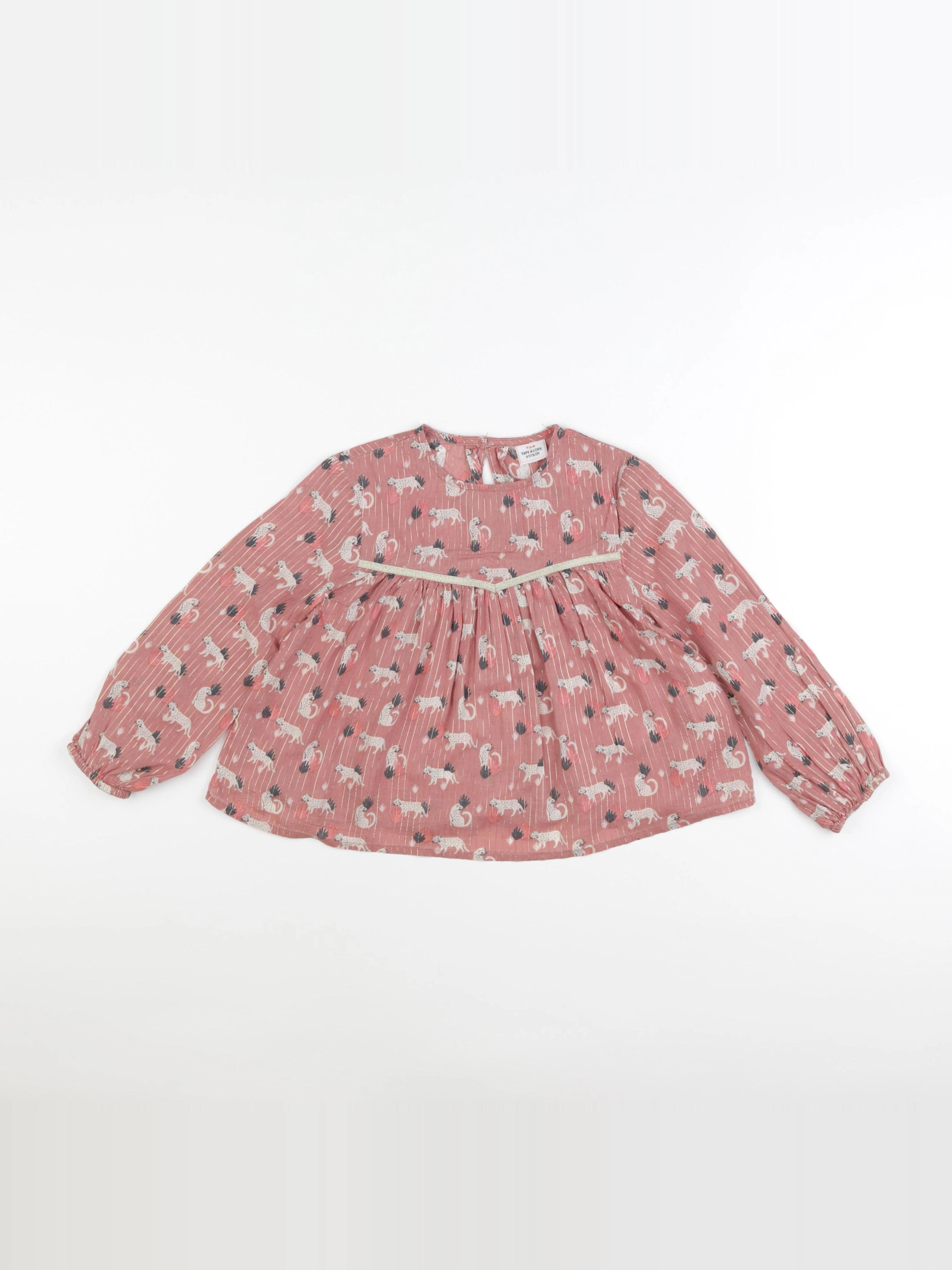 Tape à l'oeil - blouse beige, rose - 6 ans