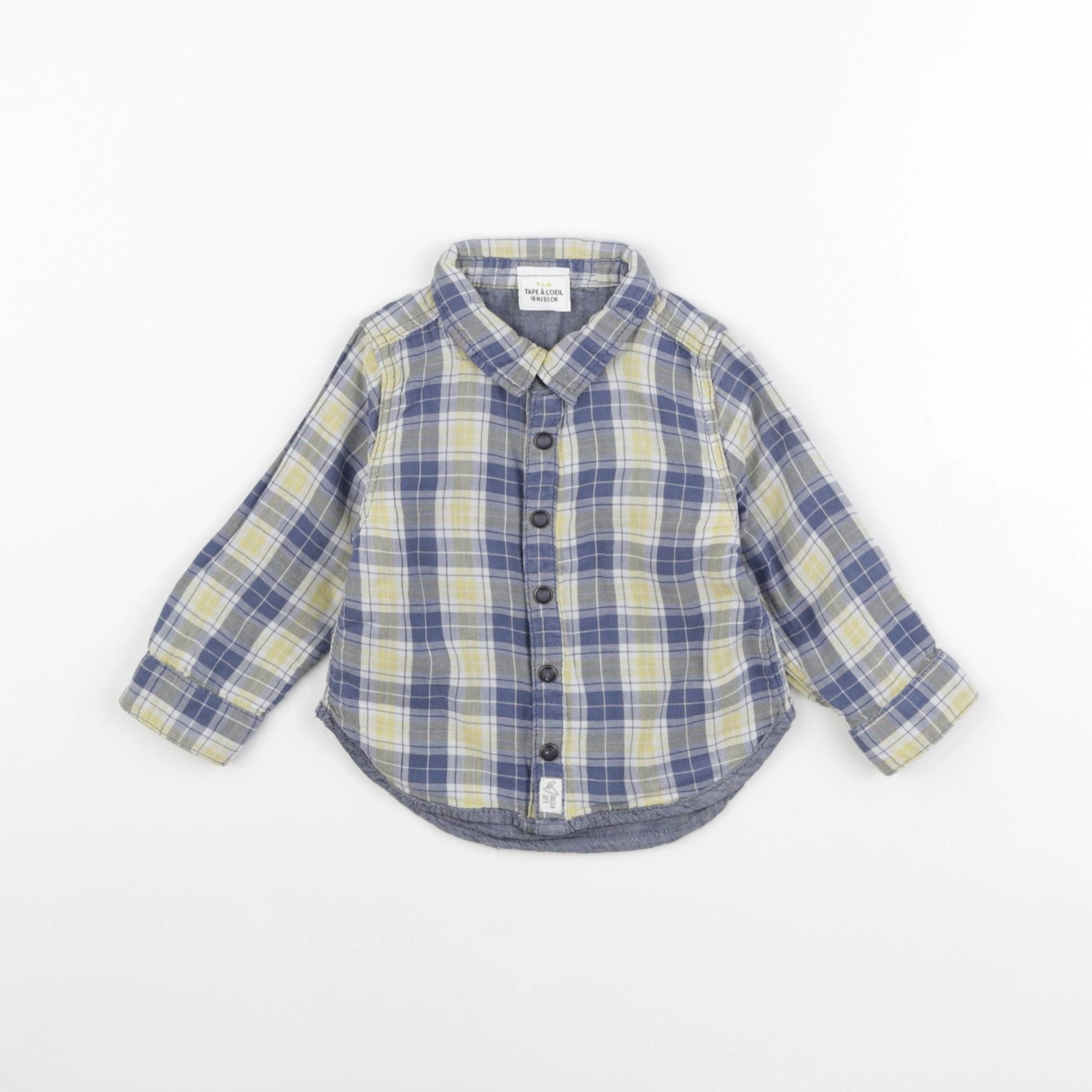 Tape à l'oeil - chemise bleu - 18 mois