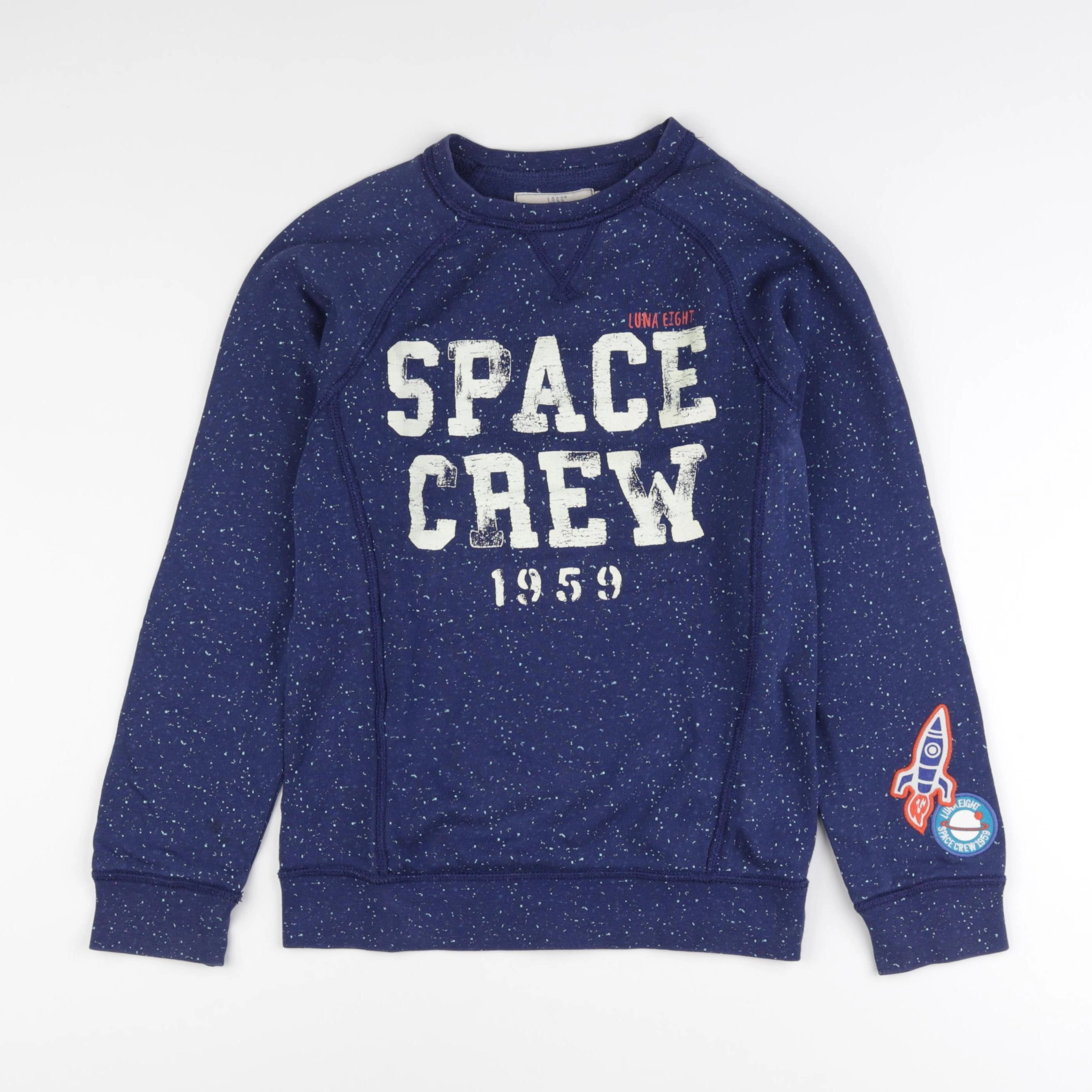 H&M - sweat bleu - 8/10 ans