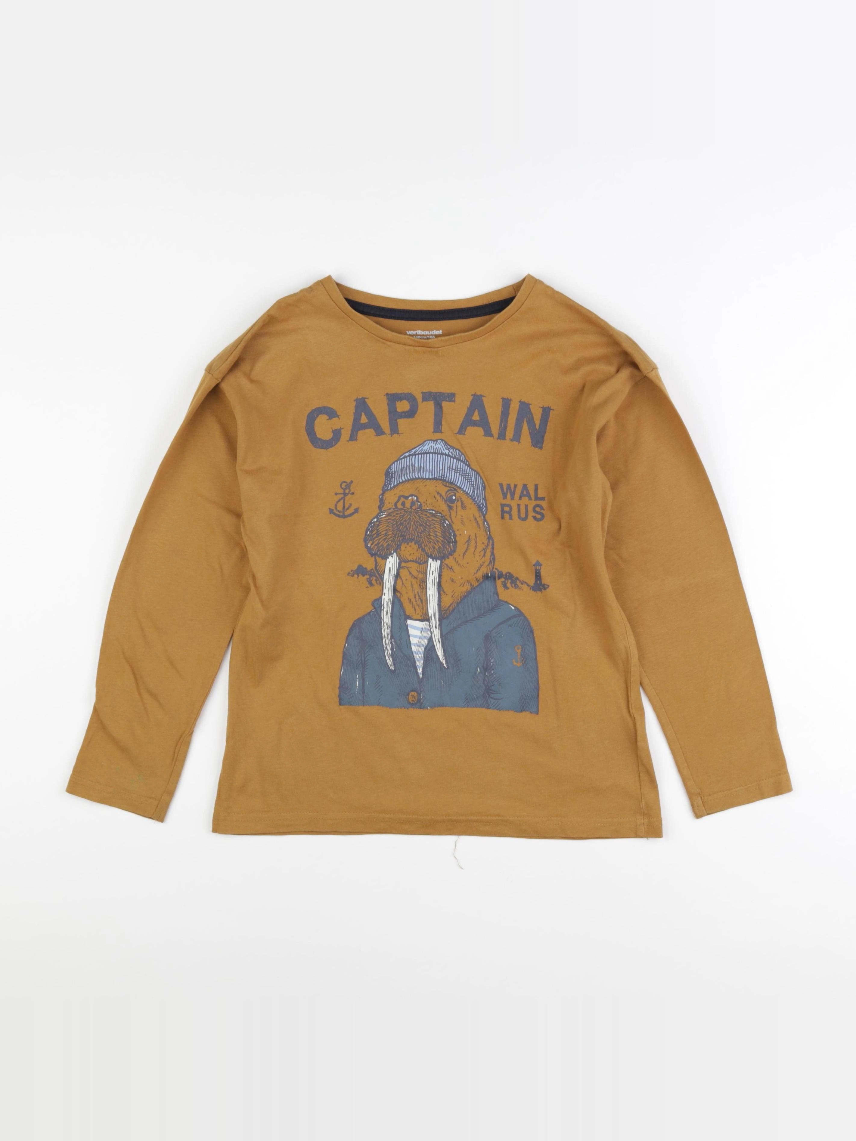 Vertbaudet - tee-shirt marron - 10 ans