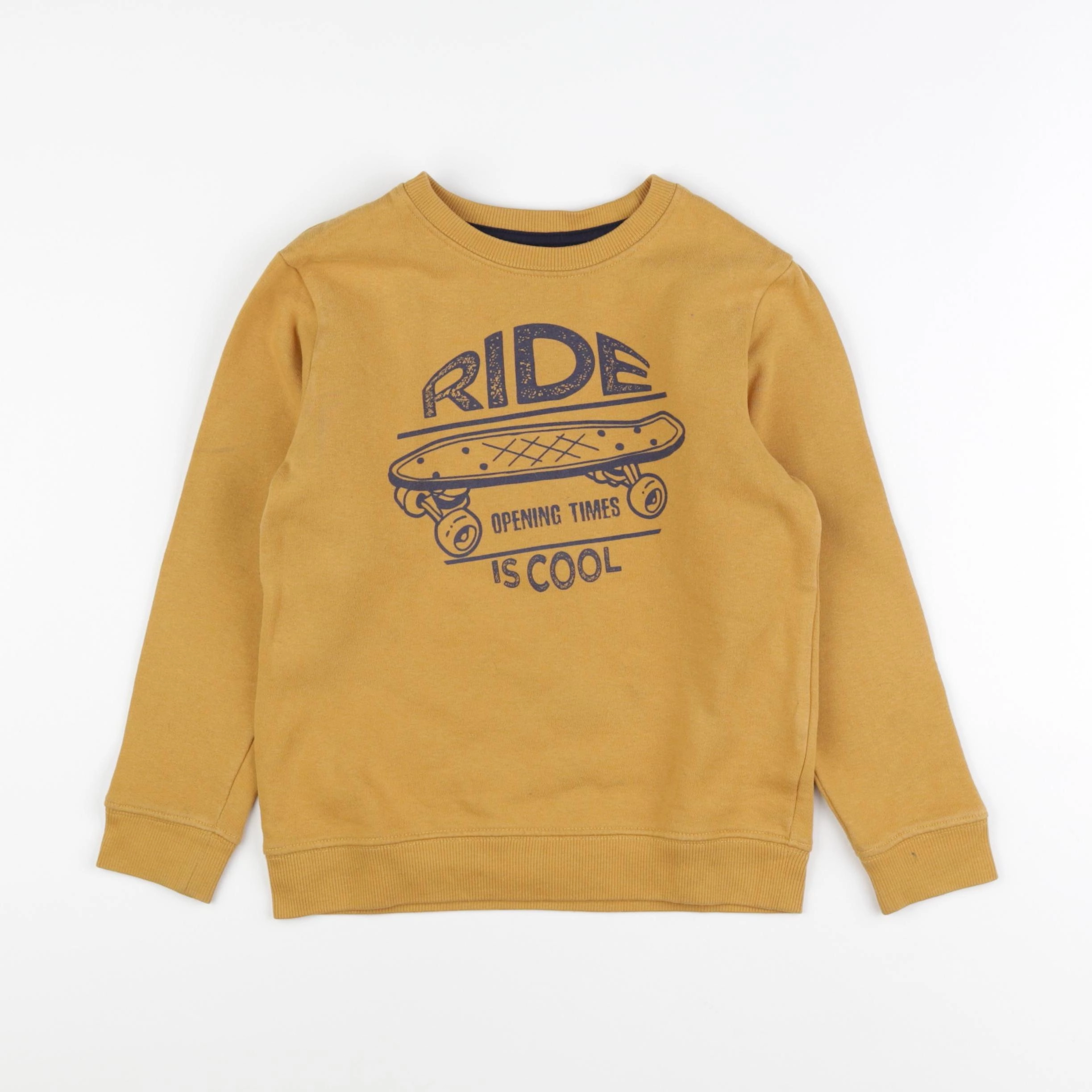 Vertbaudet - sweat jaune - 8 ans
