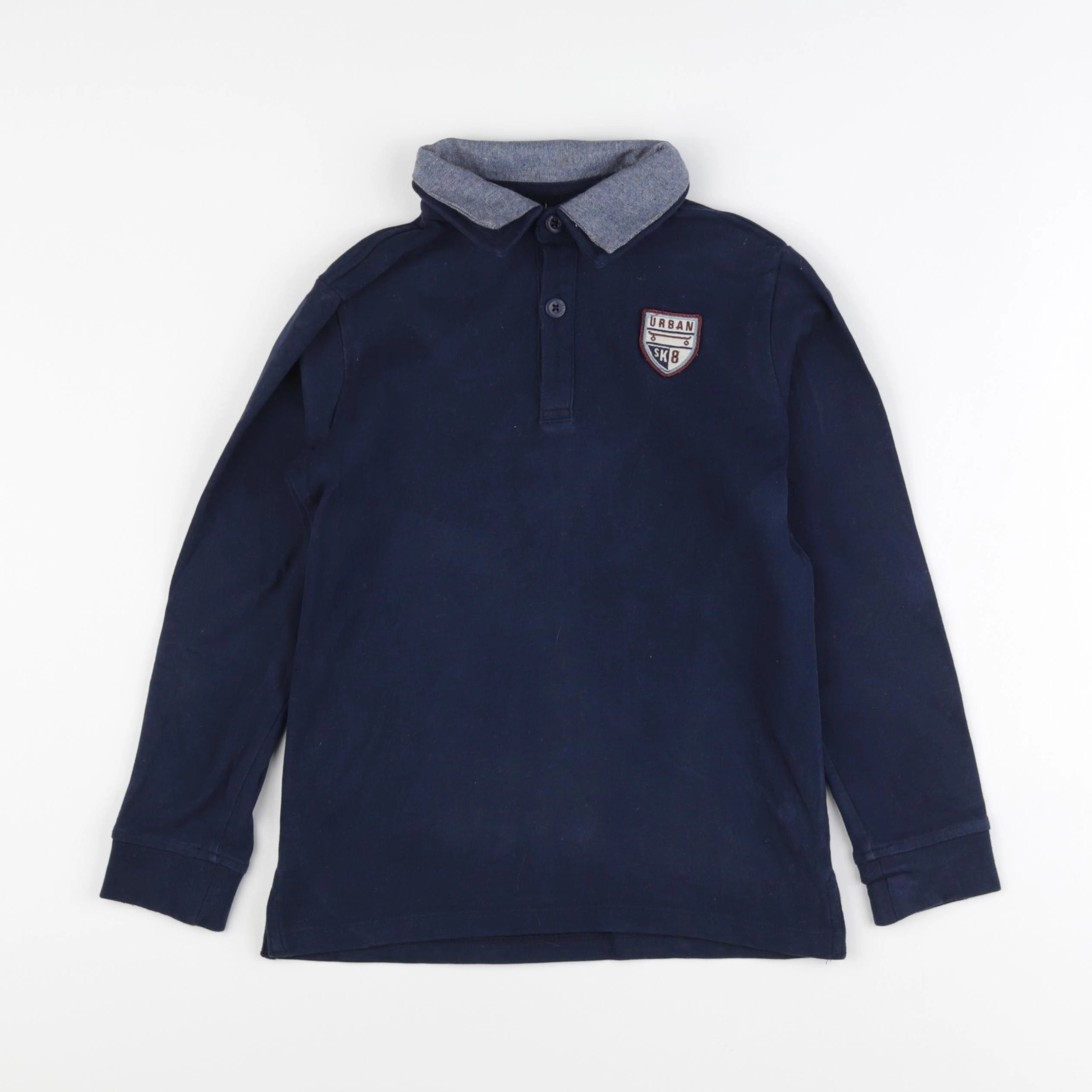 Vertbaudet - polo bleu - 8 ans