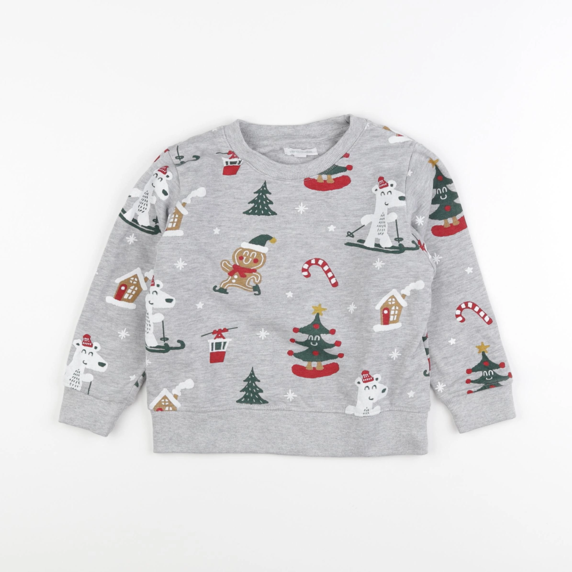 Vertbaudet - sweat gris - 5 ans