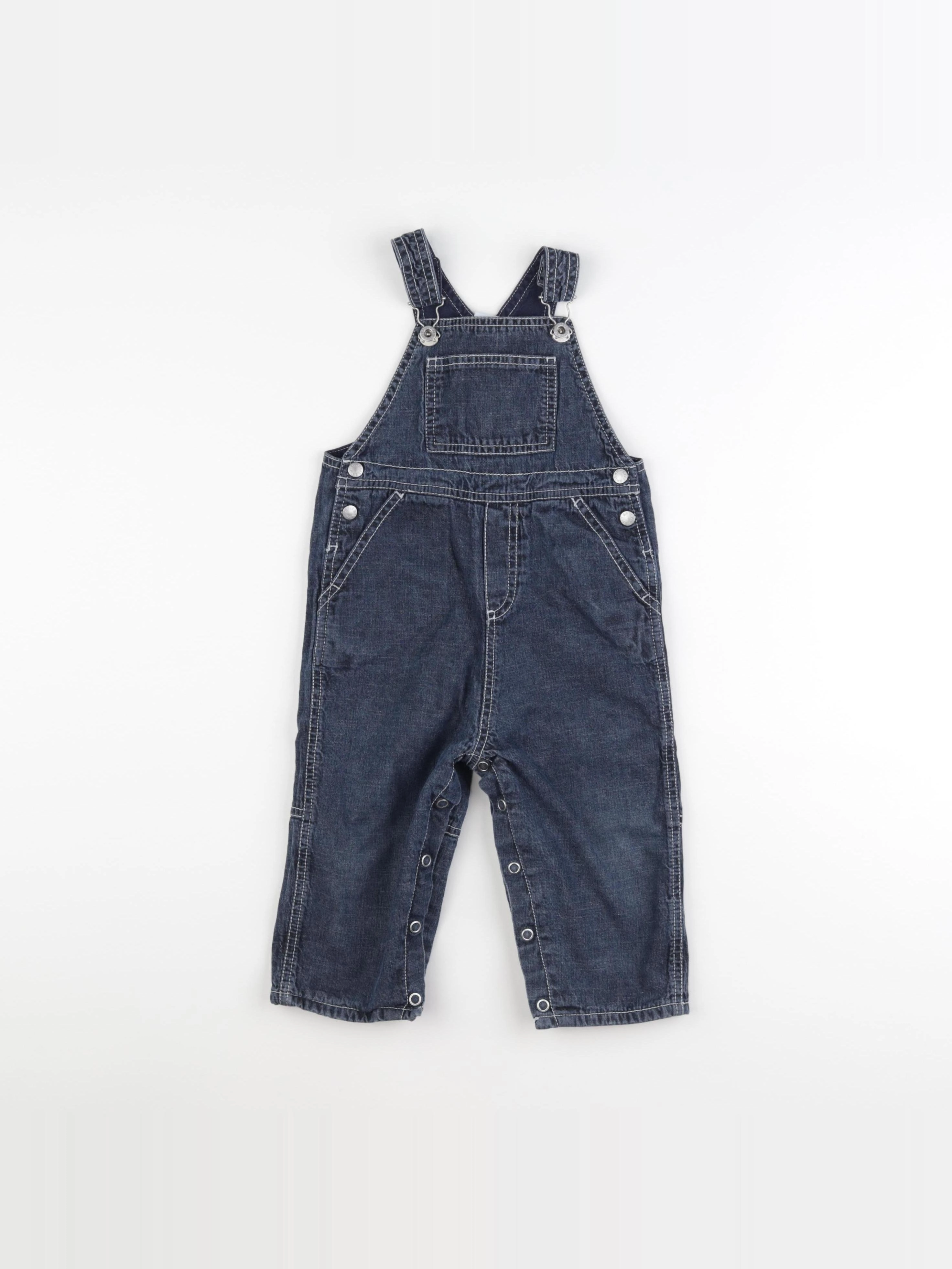 Petit Bateau - salopette doublé bleu - 18 mois