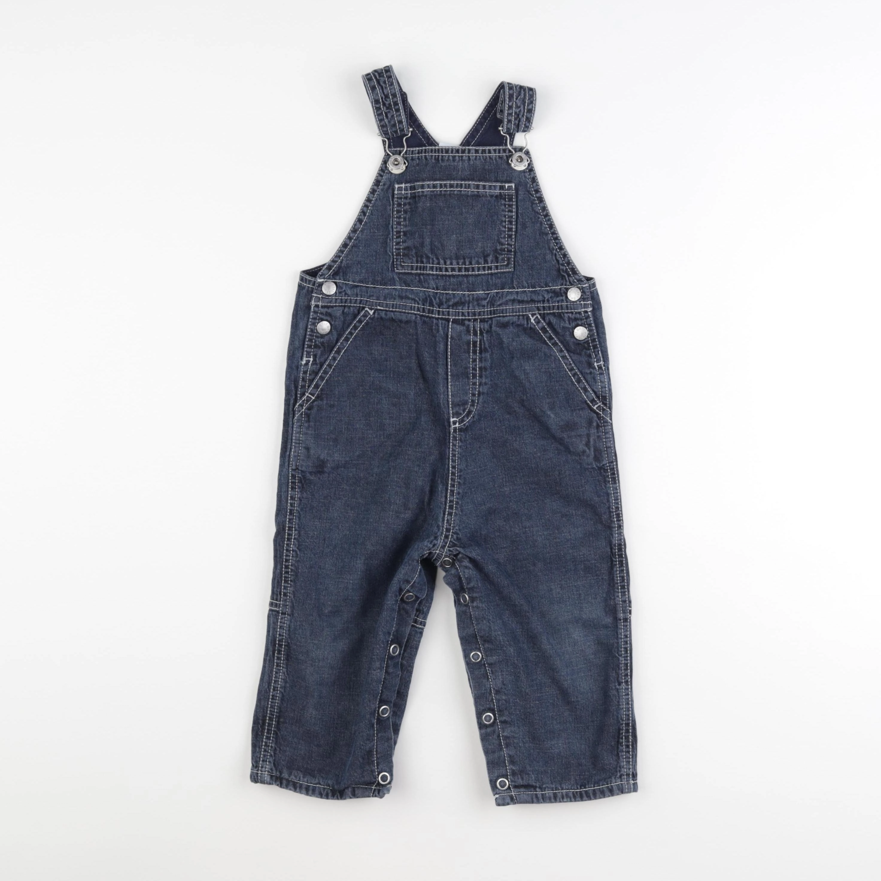 Petit Bateau - salopette doublé bleu - 18 mois