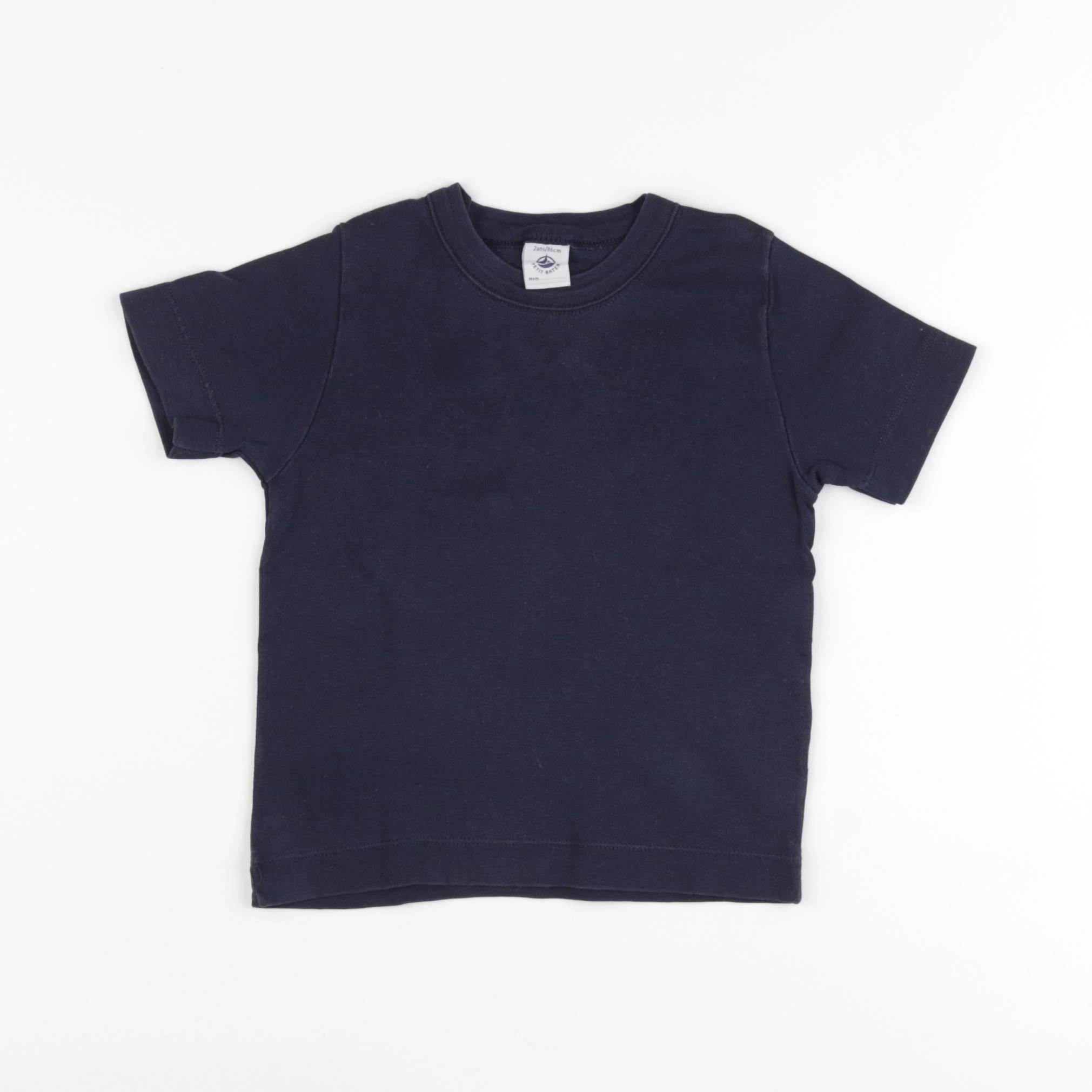 Petit Bateau - maillot de corps bleu - 2 ans