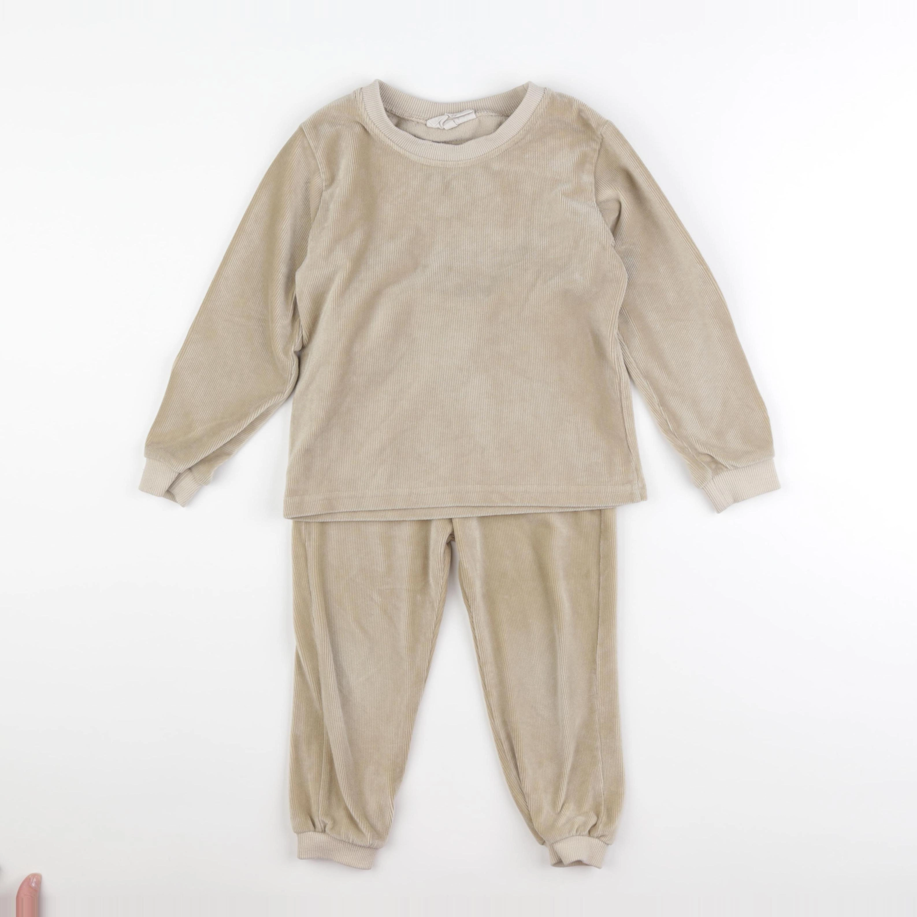 Gamin gamine - ensemble beige - 3 ans