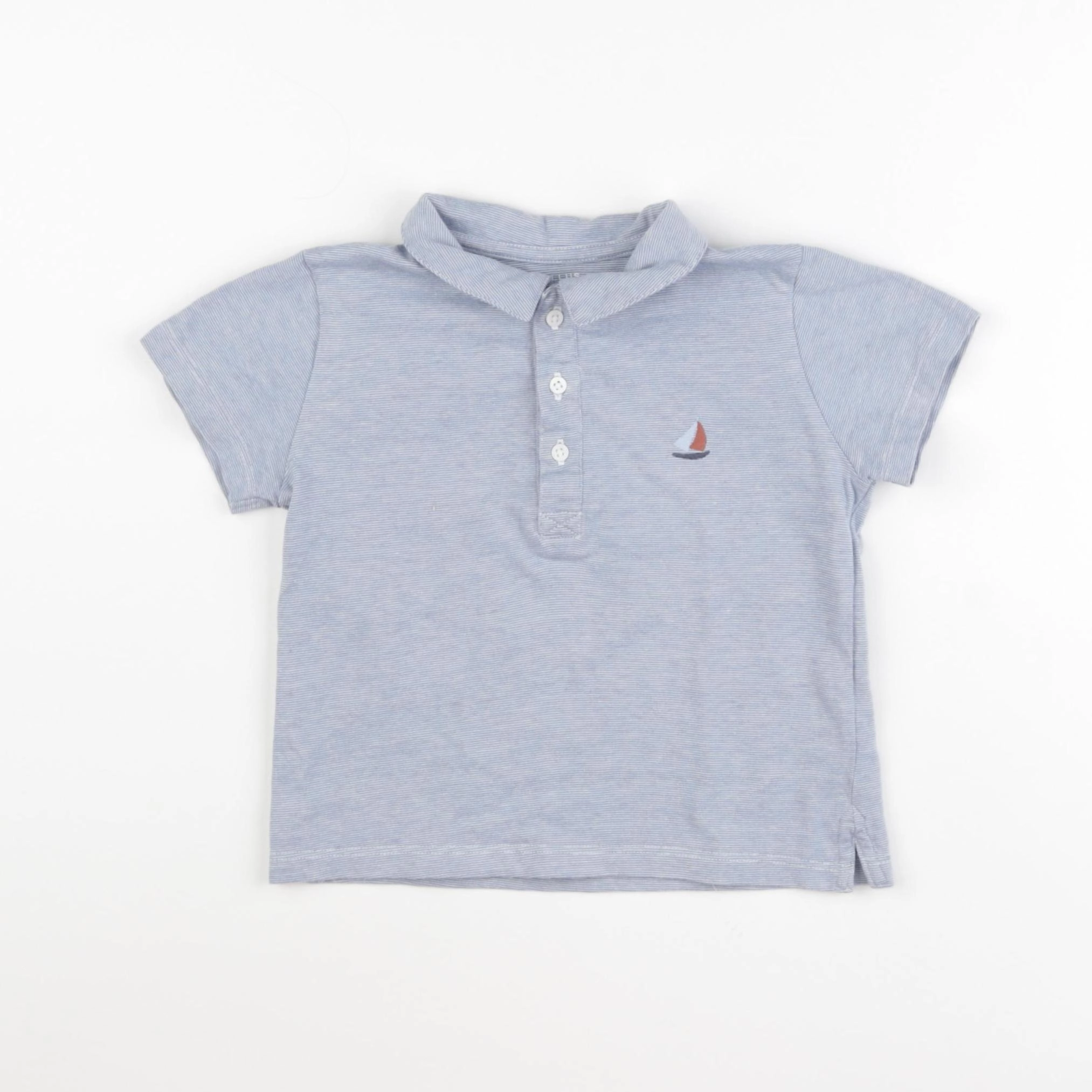 Cyrillus - polo bleu - 36 mois