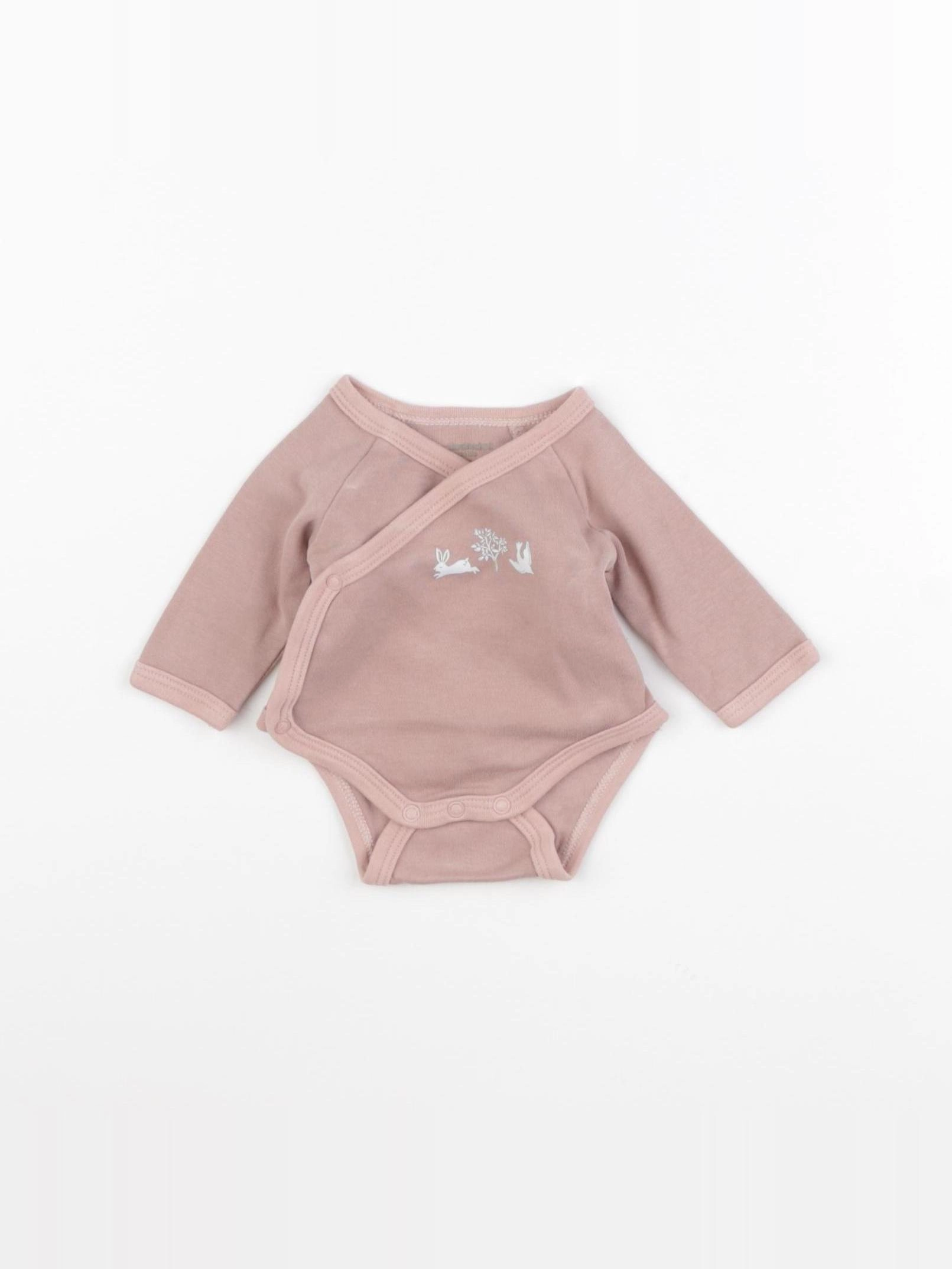 Vertbaudet - body rose - 0 mois