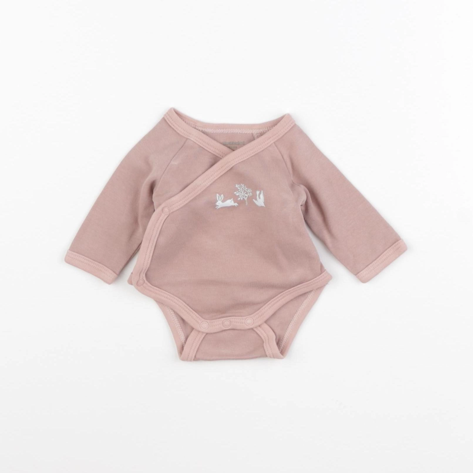 Vertbaudet - body rose - 0 mois