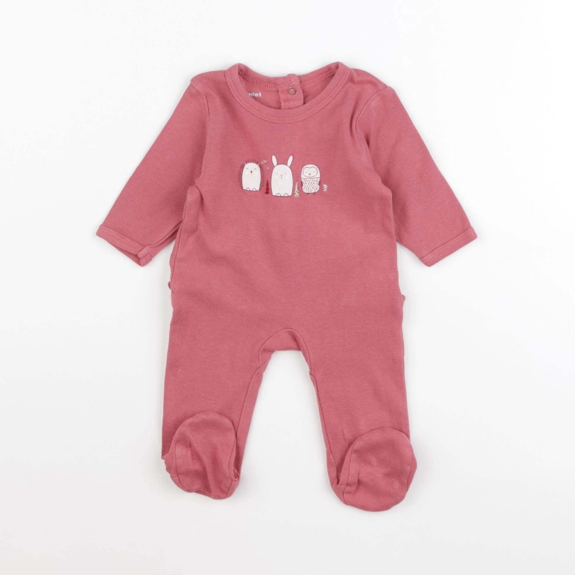 Vertbaudet - pyjama coton rose - 1 mois