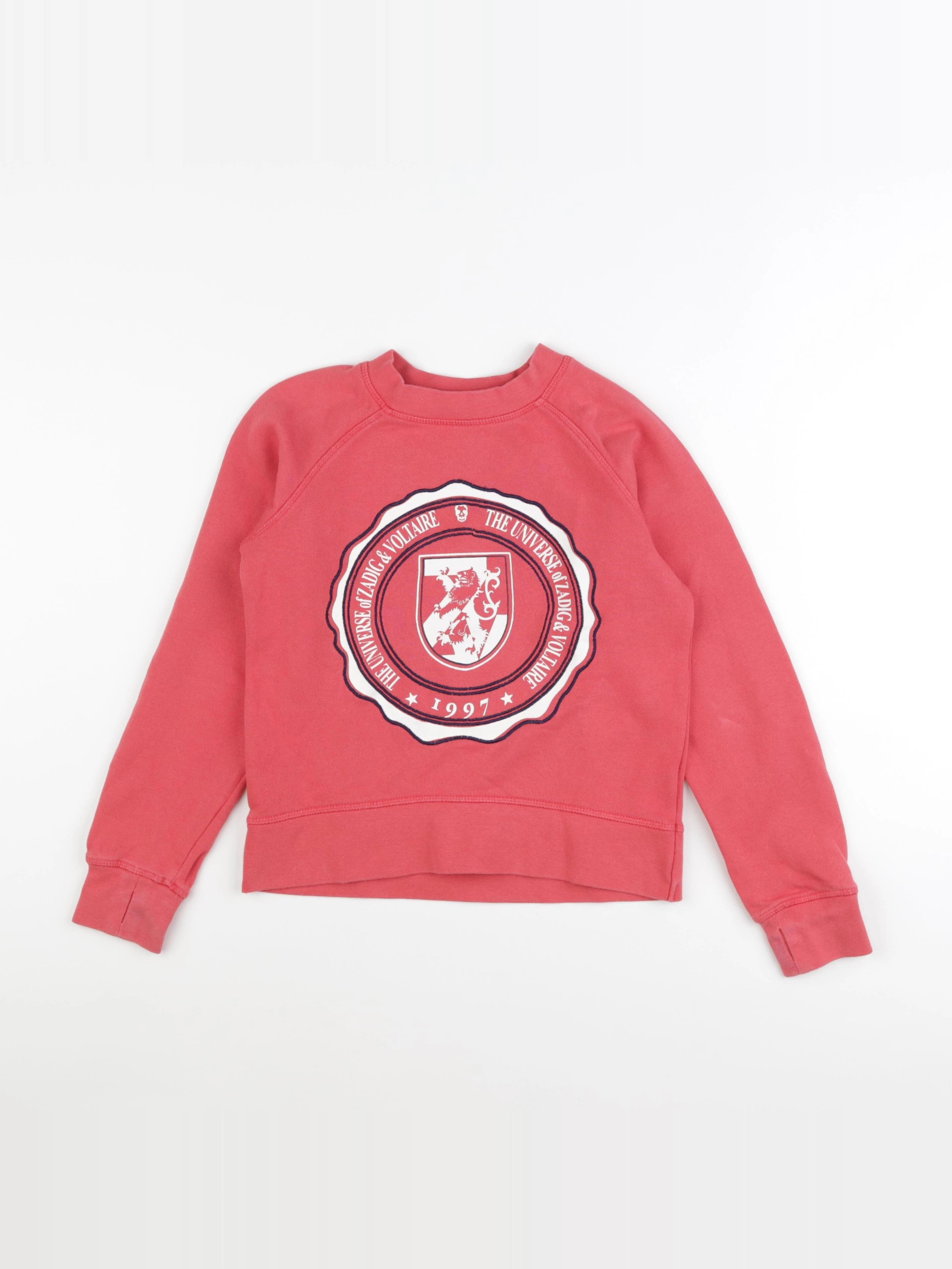 Zadig & Voltaire - sweat rouge - 8 ans