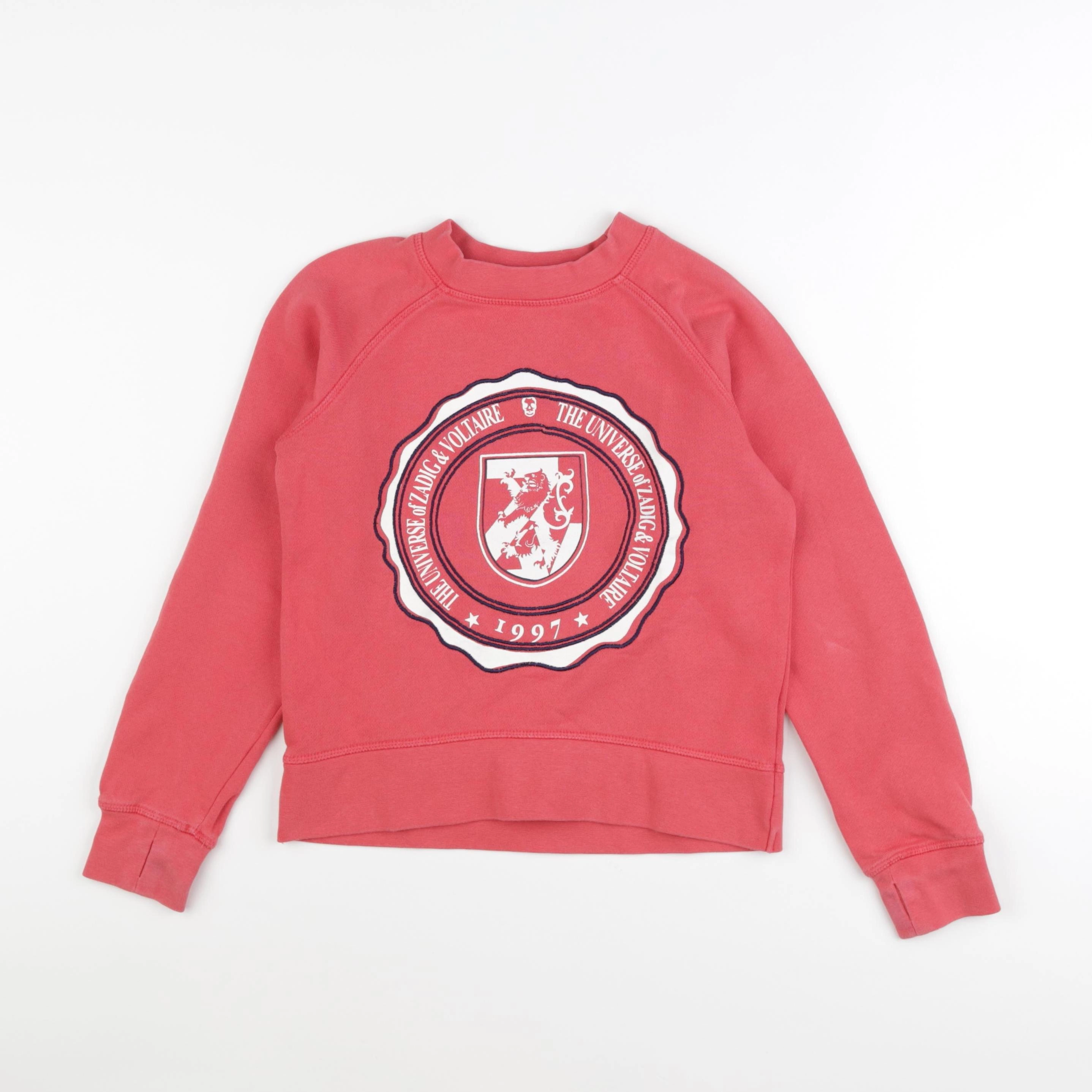 Zadig & Voltaire - sweat rouge - 8 ans