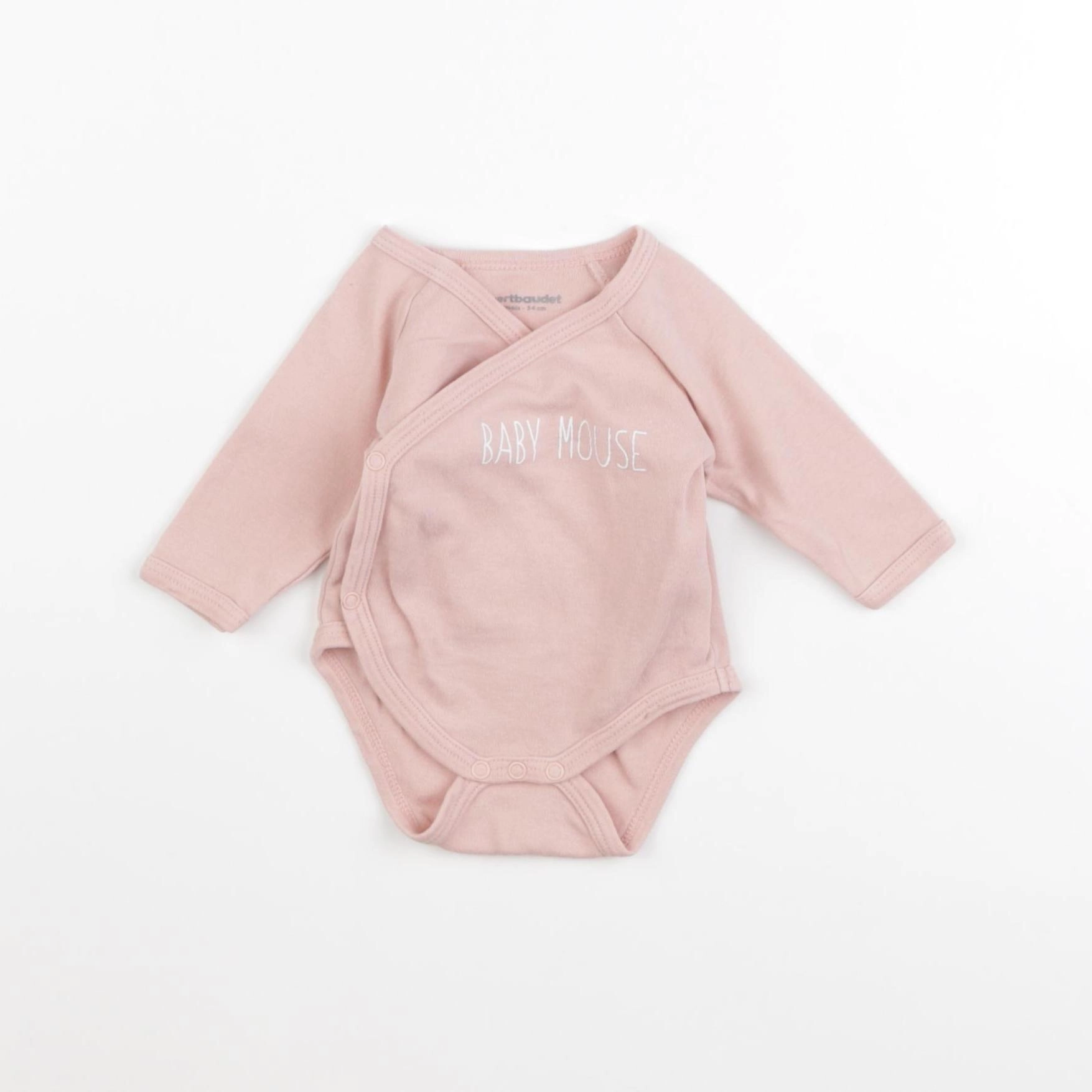 Vertbaudet - body rose - 1 mois