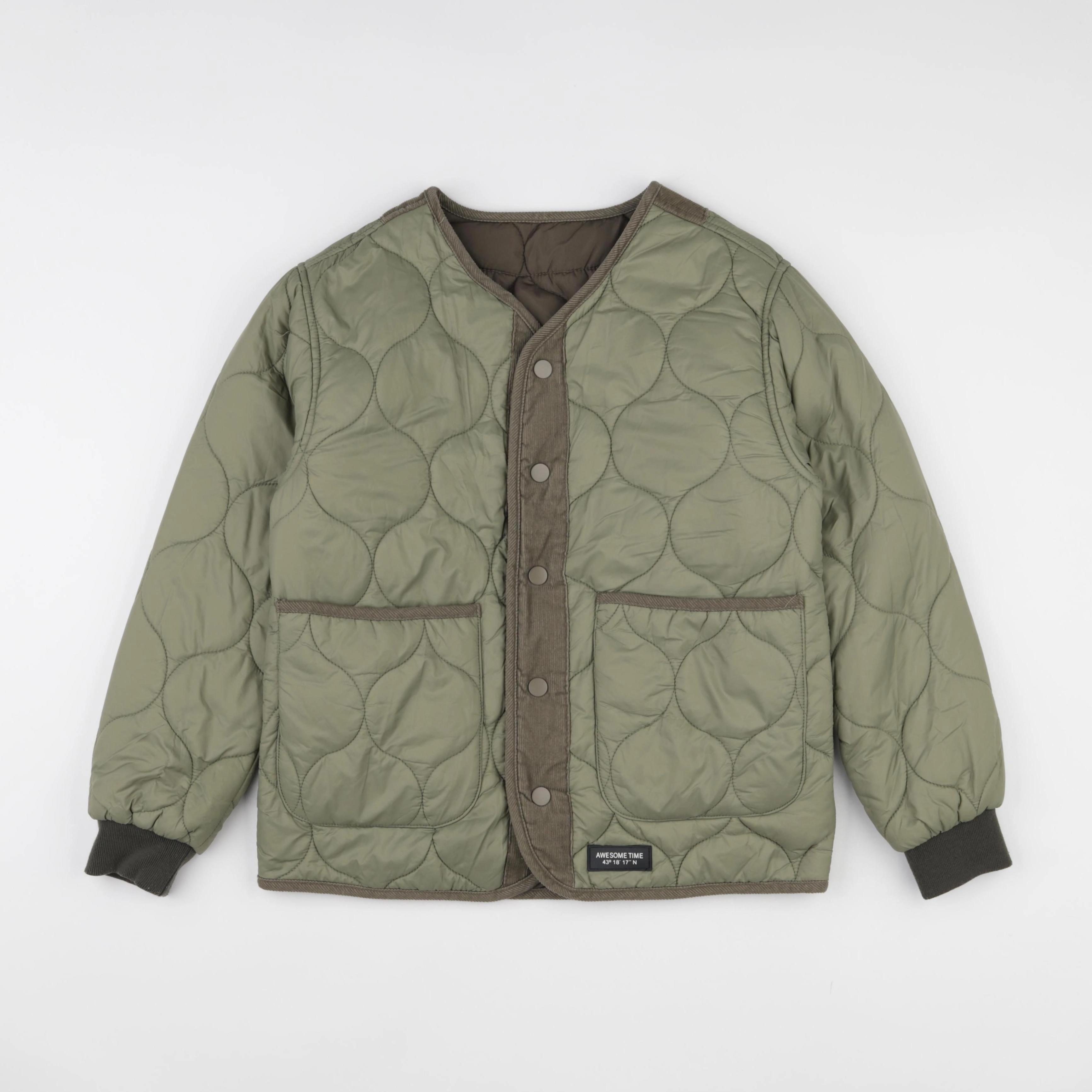 Zara - veste réversible, imprimé au dos vert - 10 ans