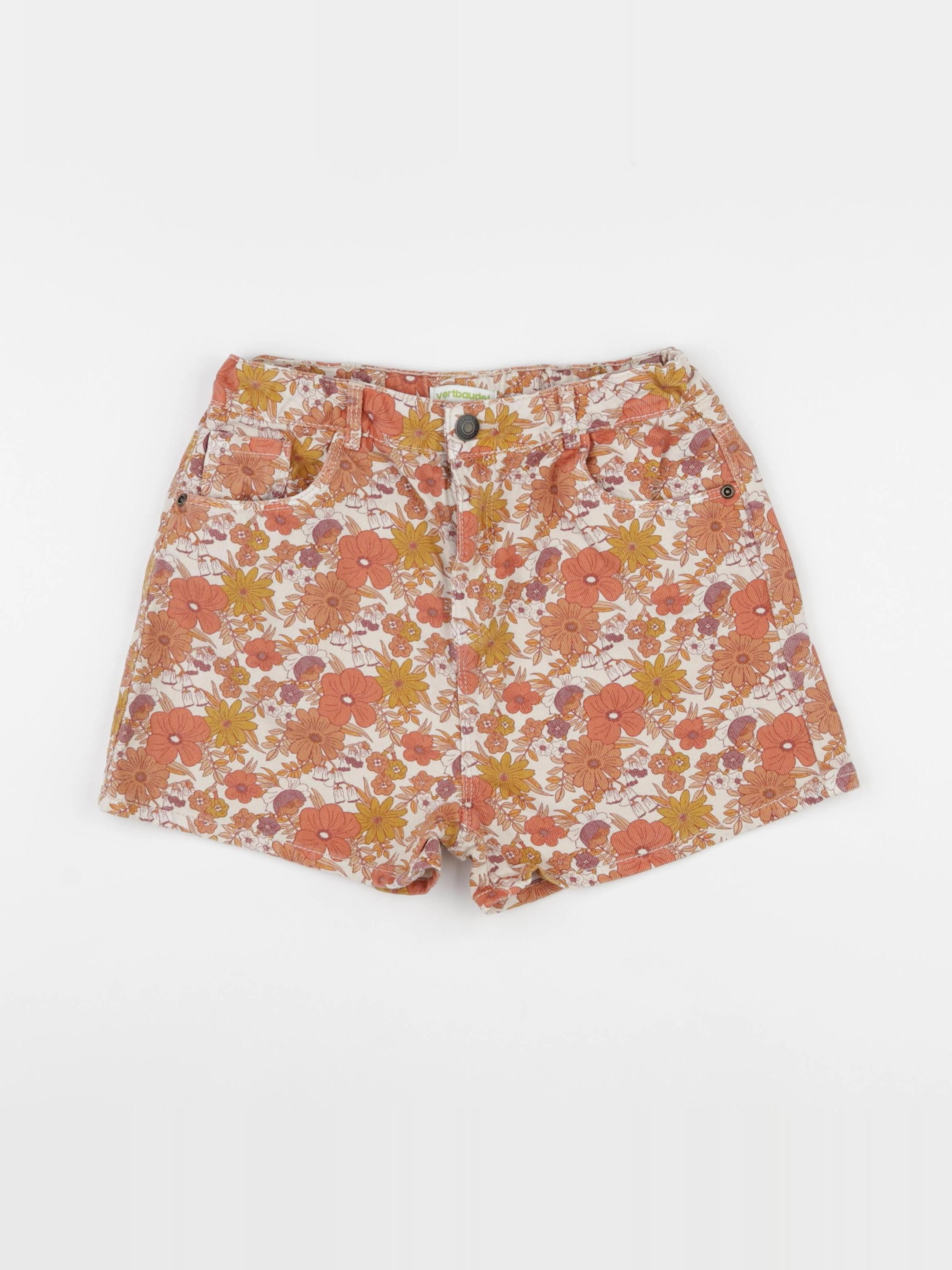 Vertbaudet - short orange, beige - 12 ans