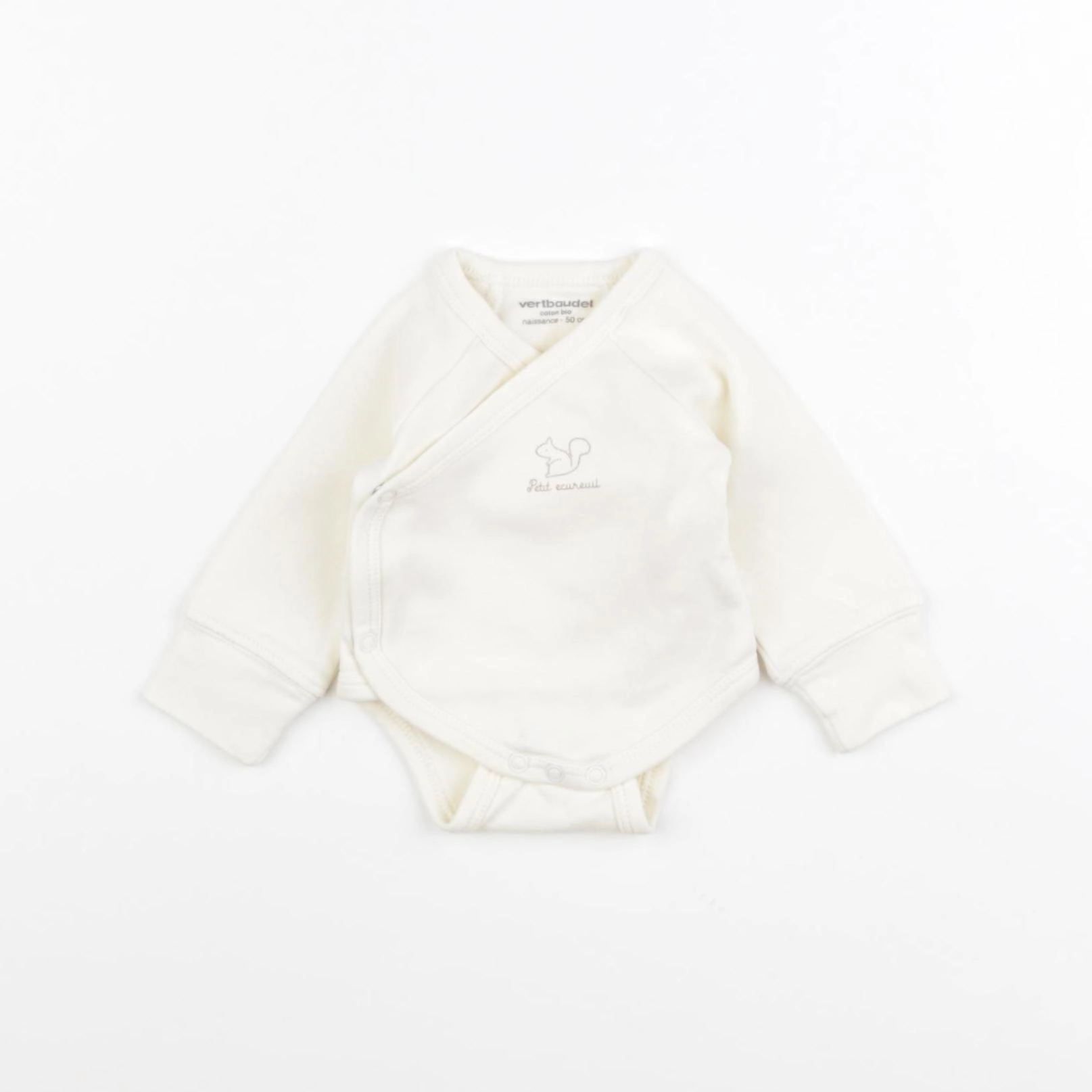 Vertbaudet - body beige - 0 mois