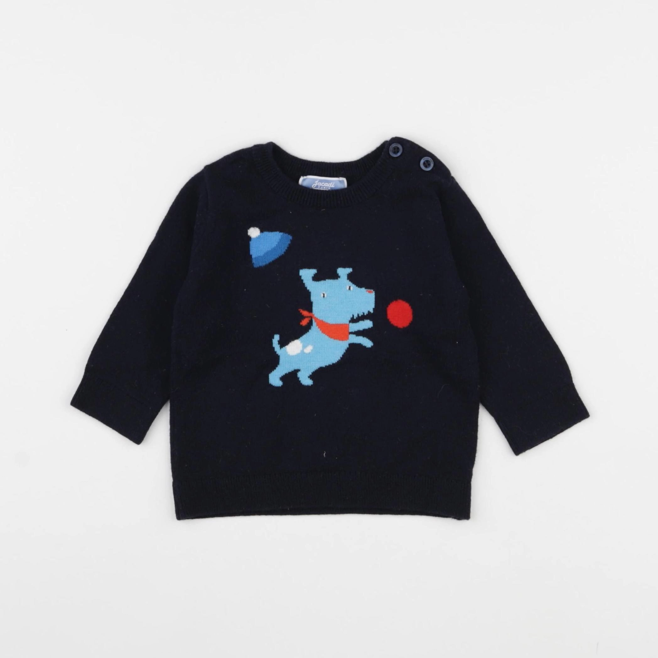 Jacadi - pull bleu - 6 mois
