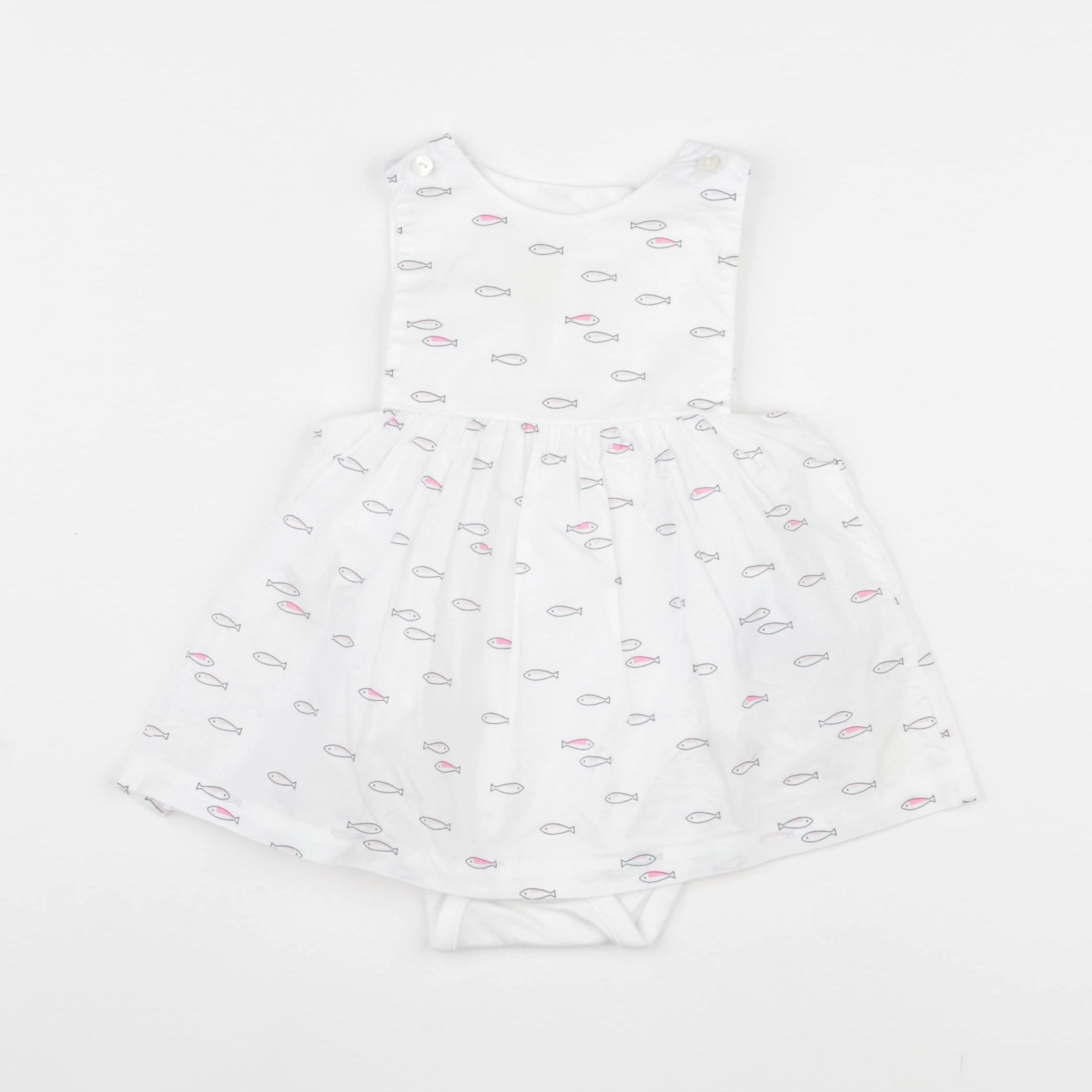 Jacadi - body robe blanc - 6 mois